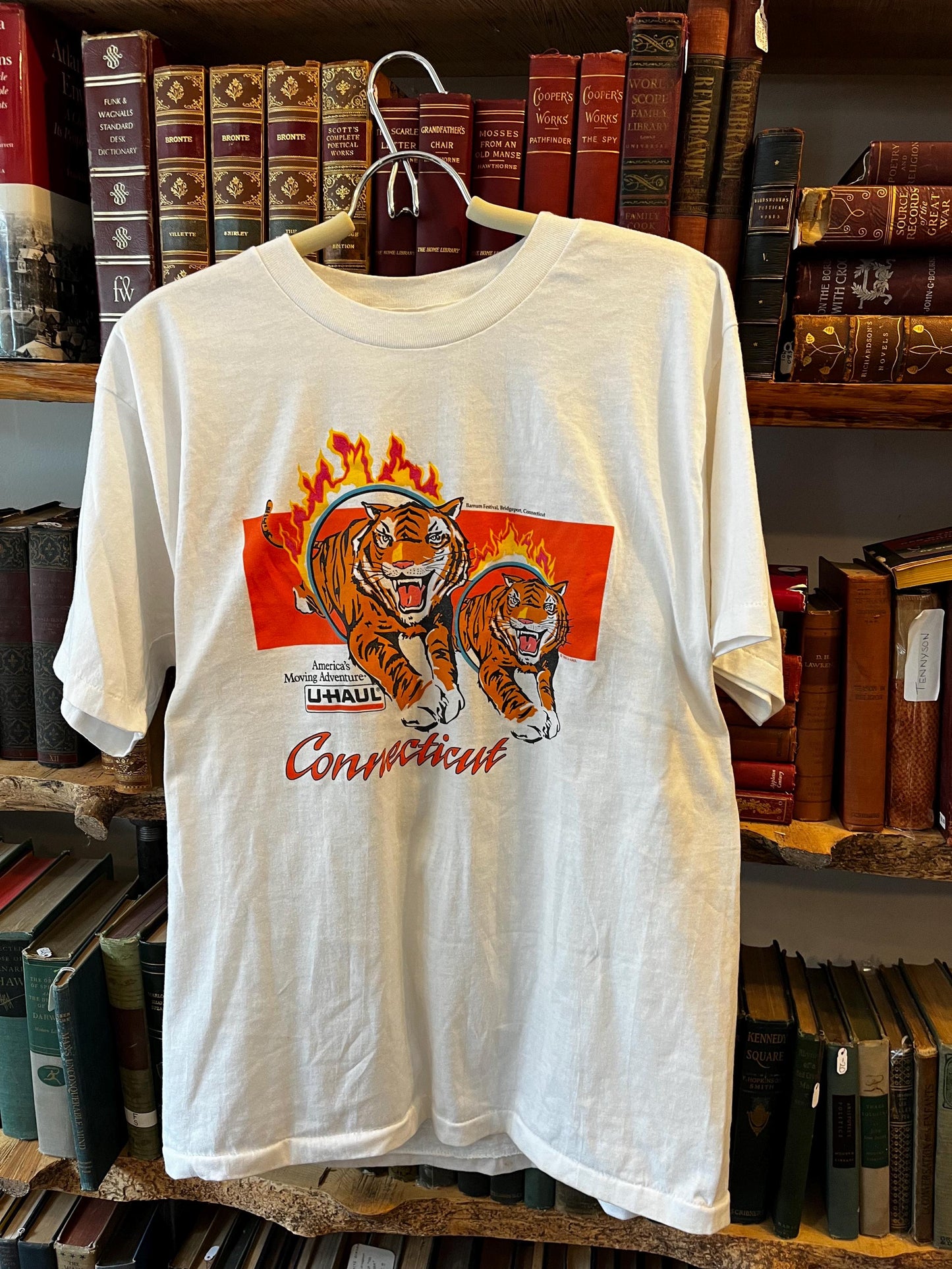 Vintage 1988 U-Haul Connecticut Bridgeport Barnum Festival Tiger Tee, Graphic T-Shirt, 80s Fashion