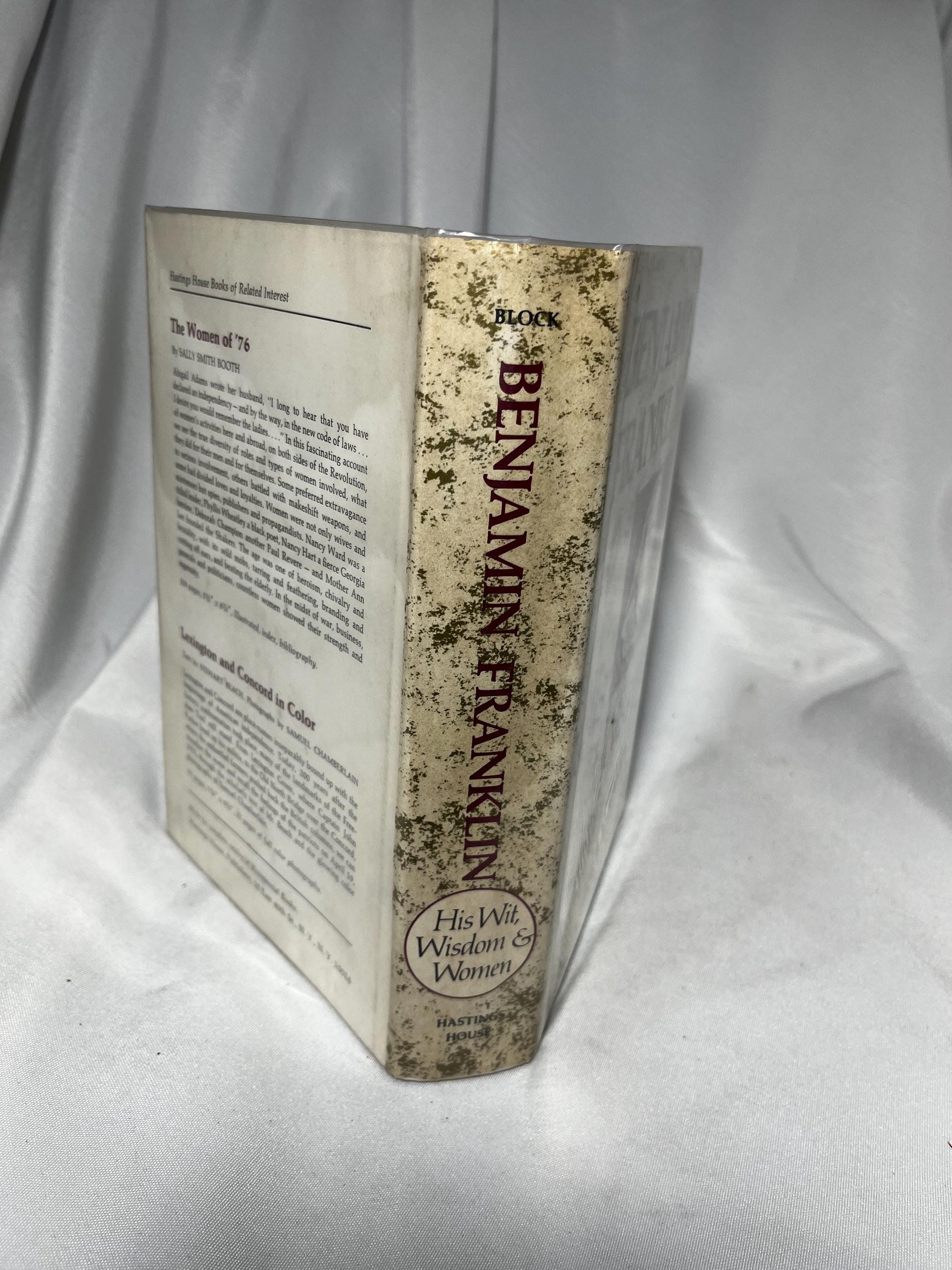 Benjamin Franklin Biography Hardcover First Edition Gift, Founding Father Book, Wit Wisdom Women, Historical Reading