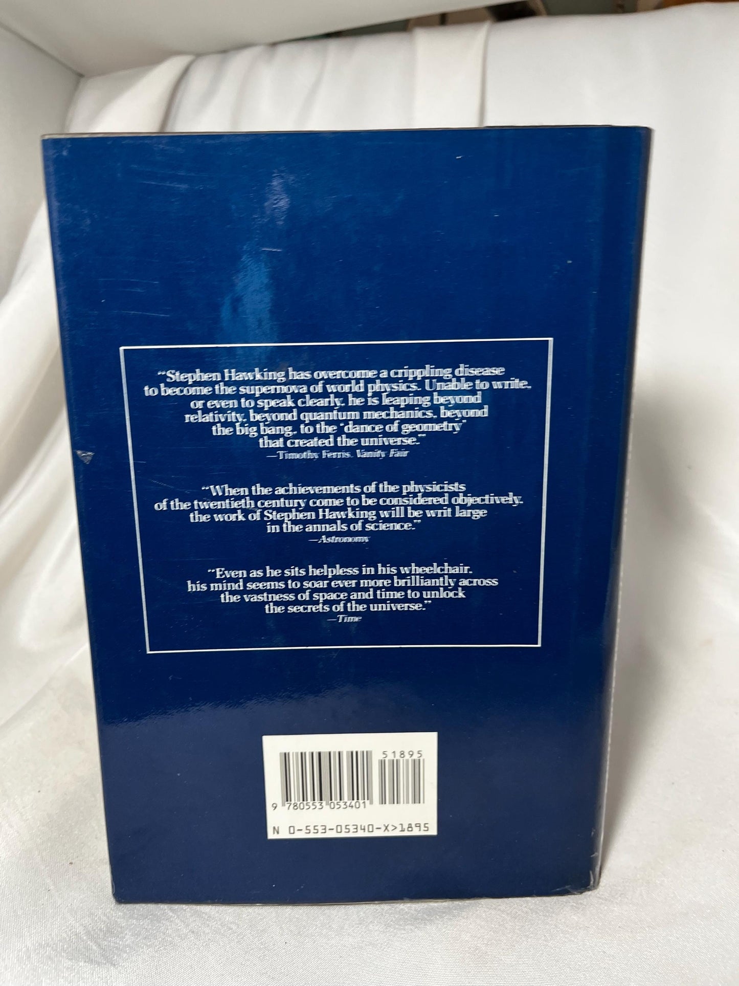 Stephen Hawking "A Brief History of Time" First Edition Hardcover, Astrophysics Book, Black Holes Reading, Science Gift