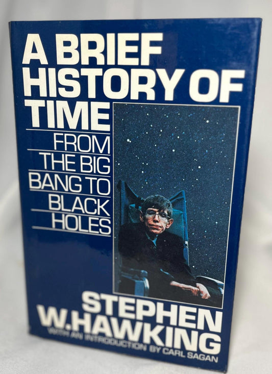 Stephen Hawking "A Brief History of Time" First Edition Hardcover, Astrophysics Book, Black Holes Reading, Science Gift