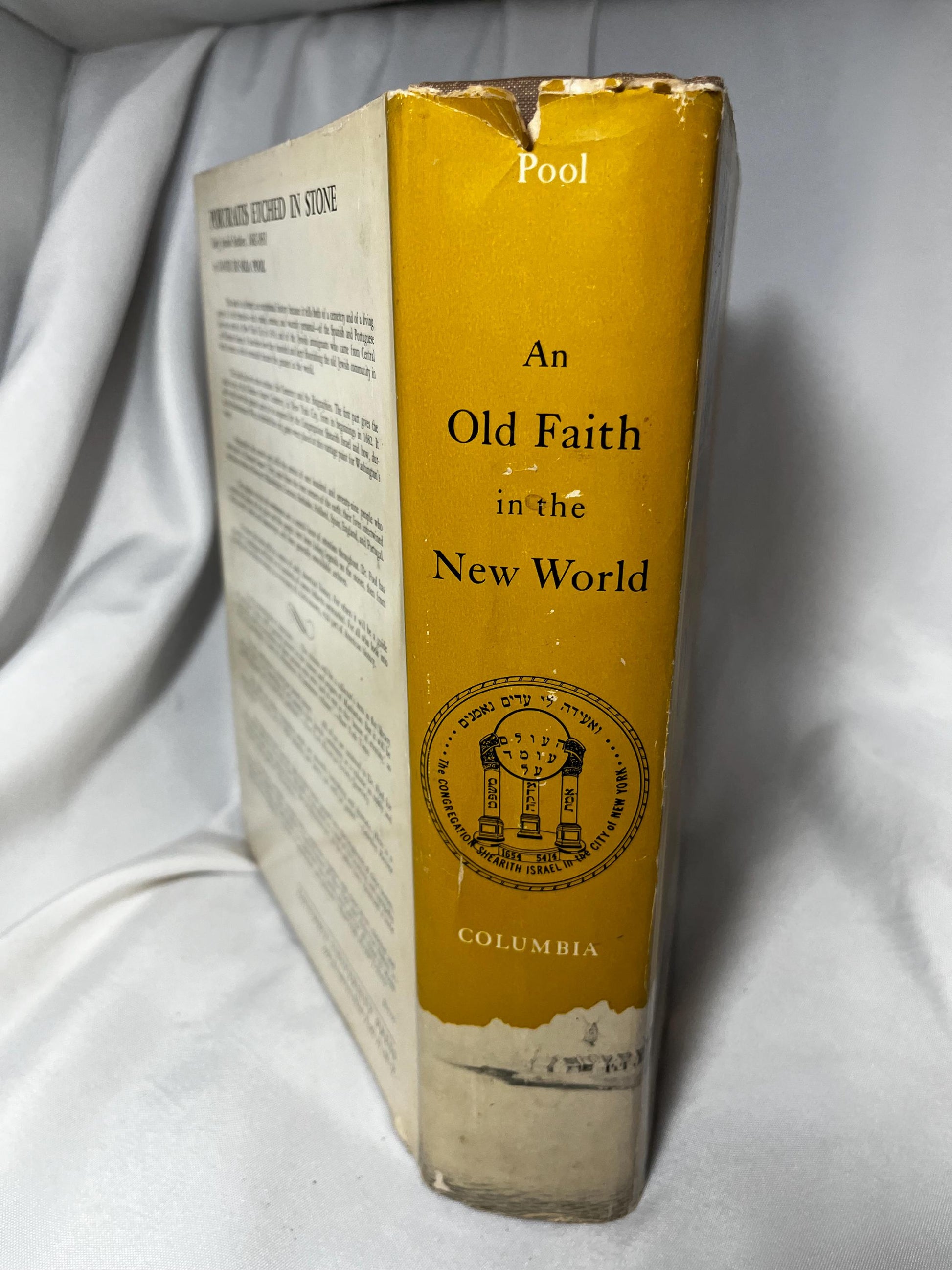 Hardcover Book "An Old Faith in the New World" 1955, Jewish History, Shearith Israel Portrait, First Edition