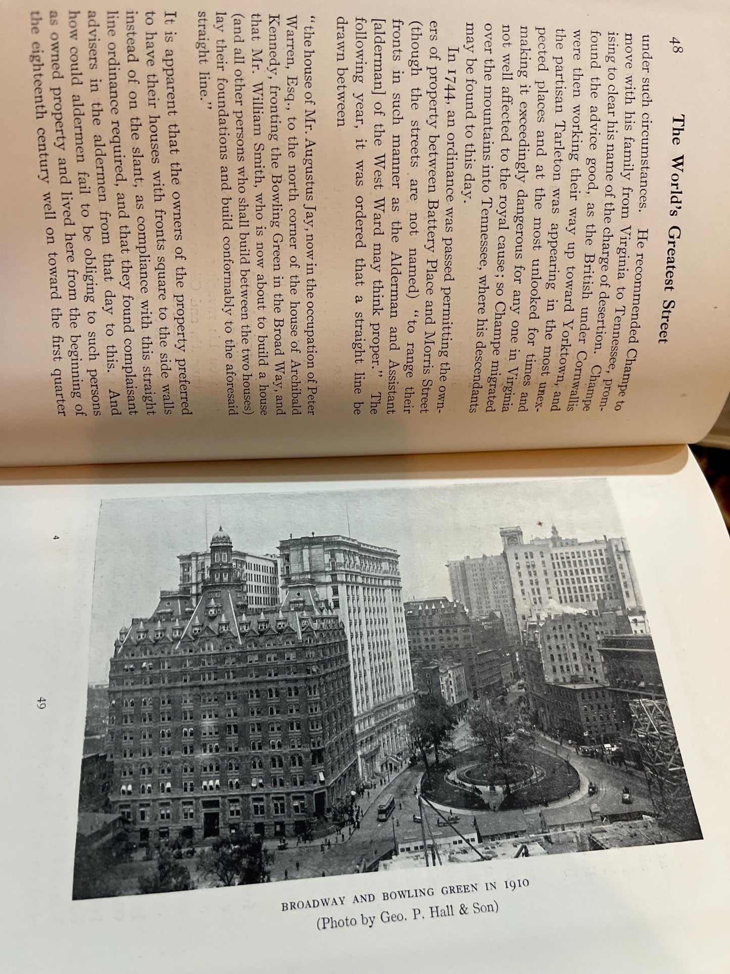 Vintage Hardcover Book "The Greatest Street in the World: Broadway" 1911