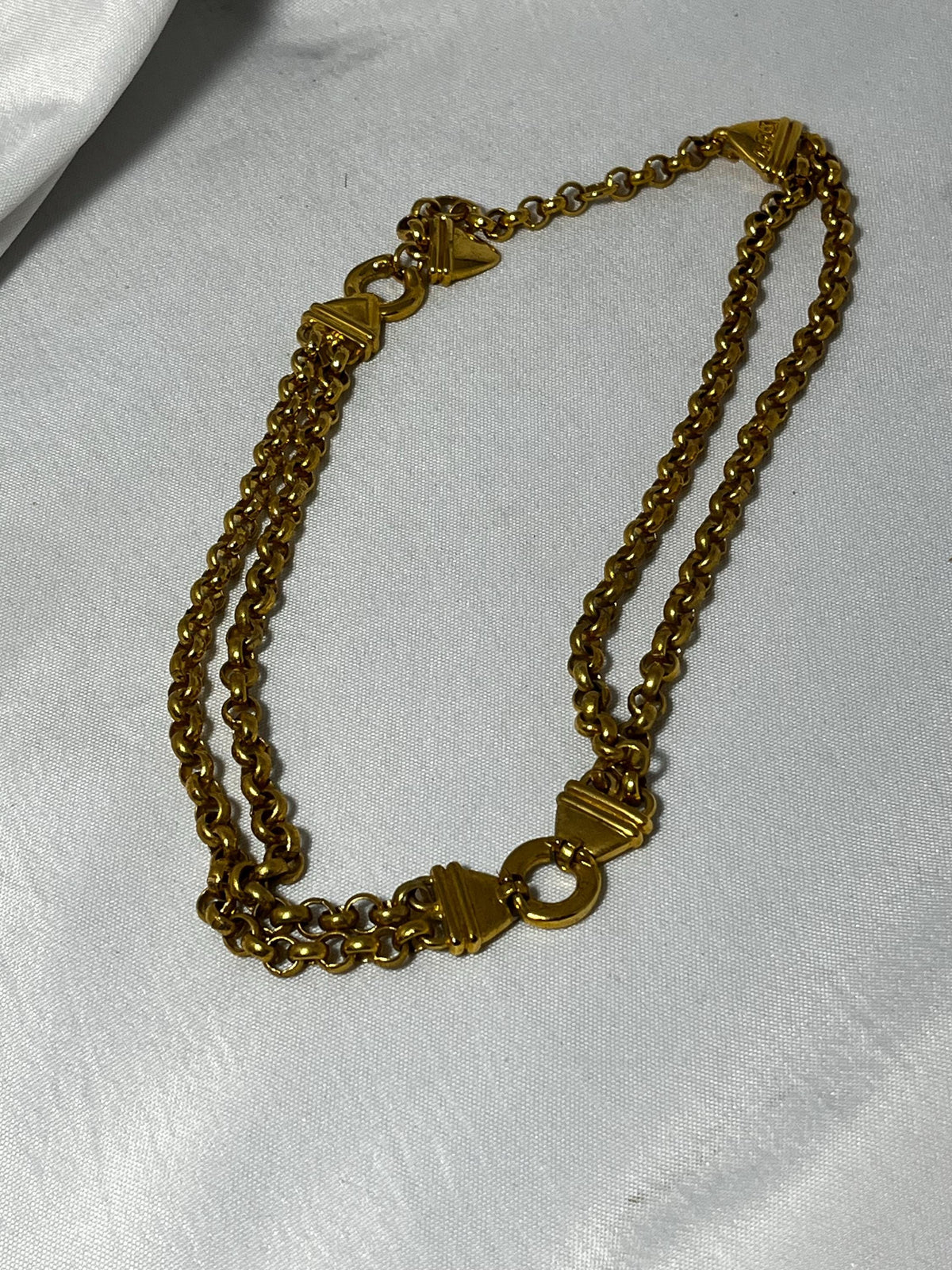Vintage XCV Runway Liz Claiborne Gold Toned Chain Necklace, Elegant Statement Jewelry, Gift For Her