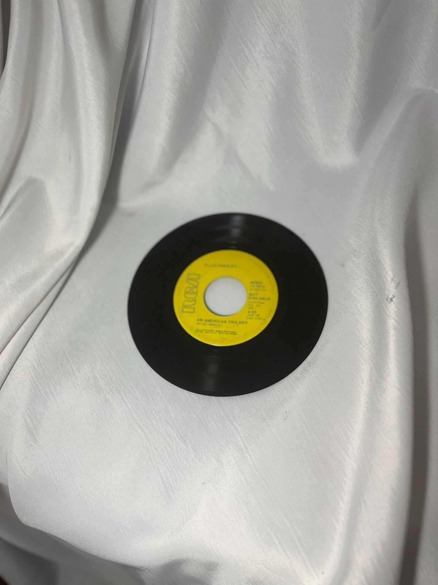 Elvis Presley 45 RPM Single Record "The First Time I Ever Saw Your Face/An American Trilogy" Rock Song