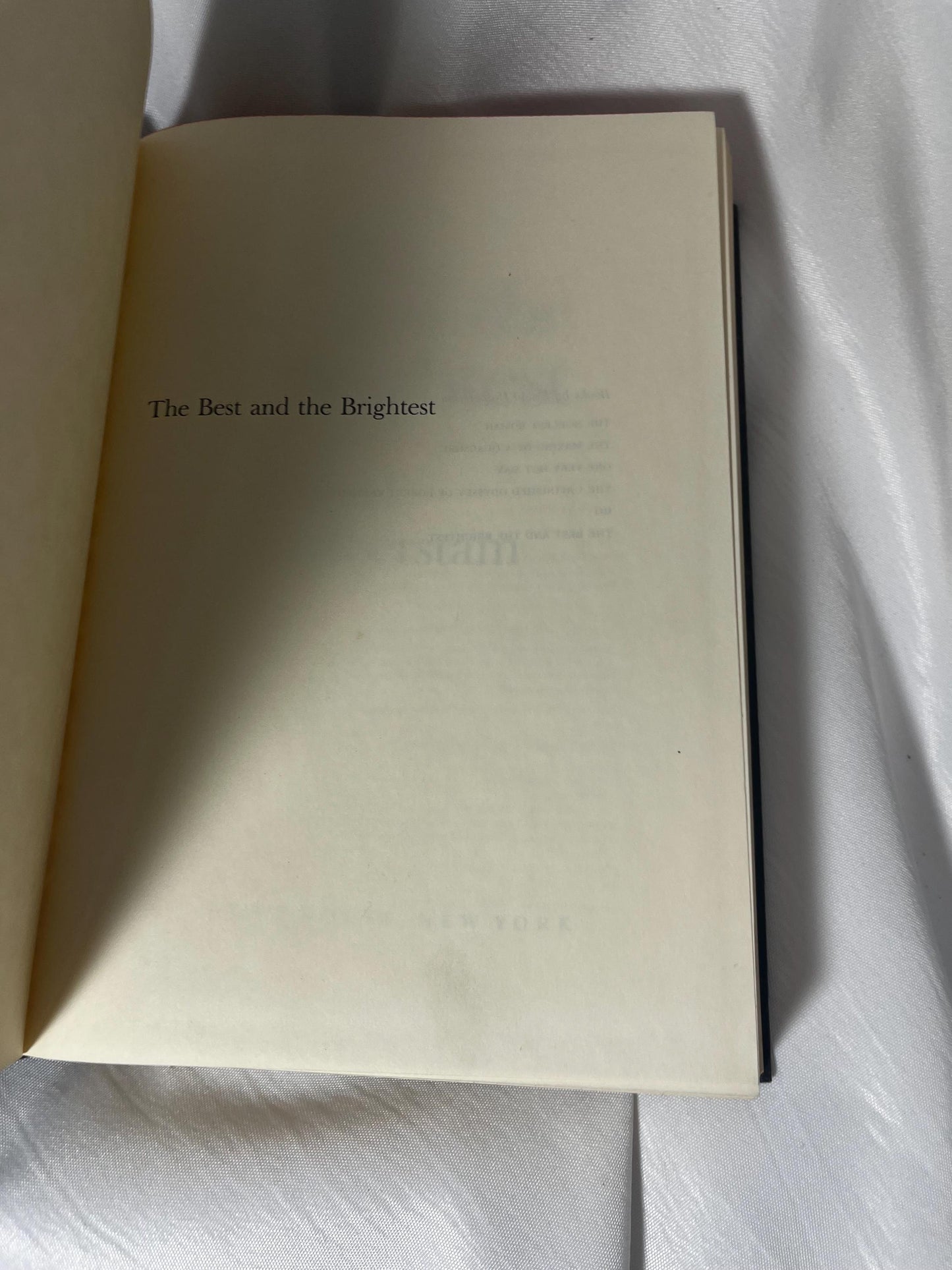 Vintage "The Best and the Brightest" Hardcover Book, First Edition, Vietnam War History, David Halberstam