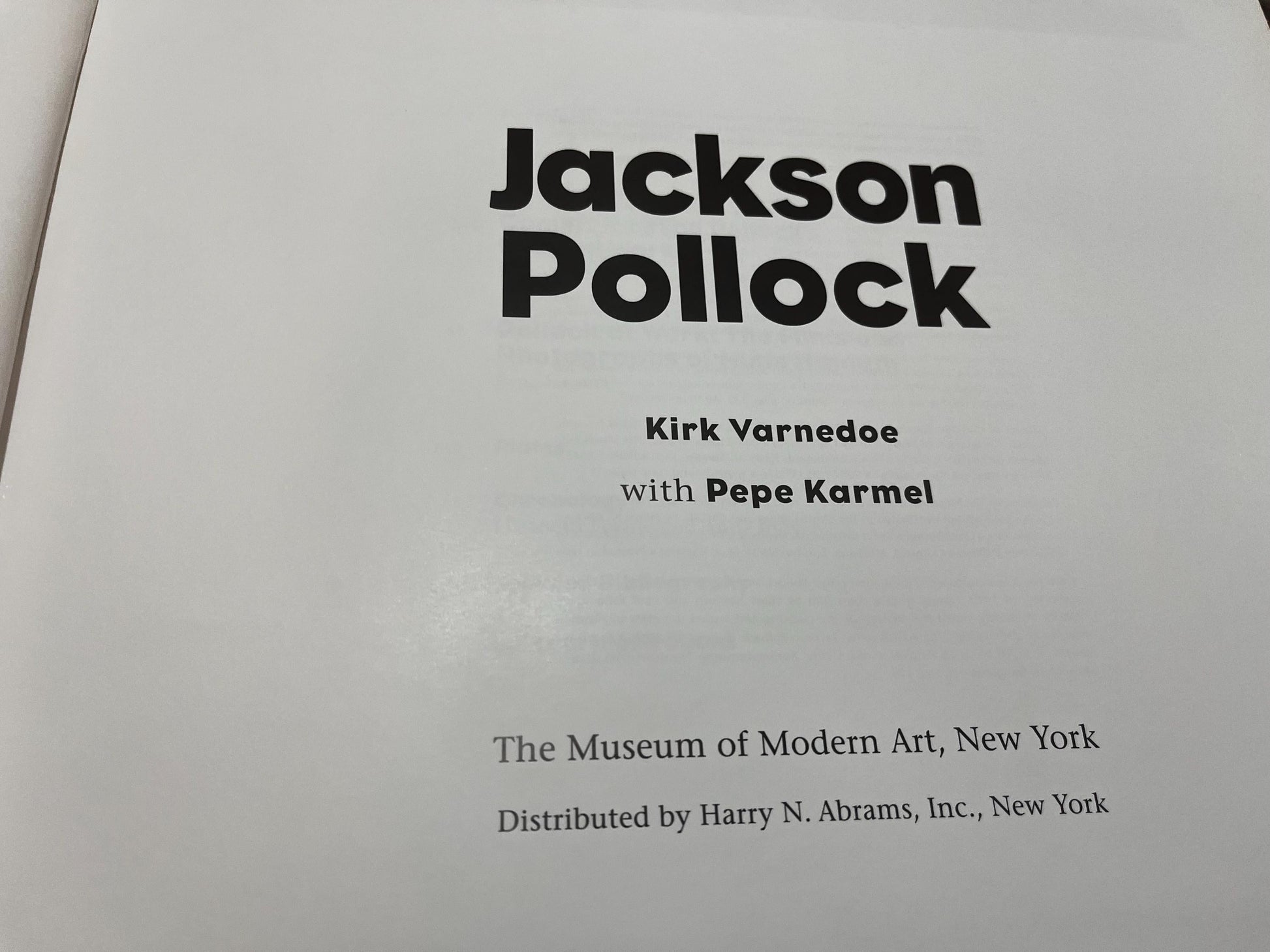 Hardbound "Jackson Pollock" by Kirk Varnedoe, 1998 First Edition, Modern Art Essays, Coffee Table Book