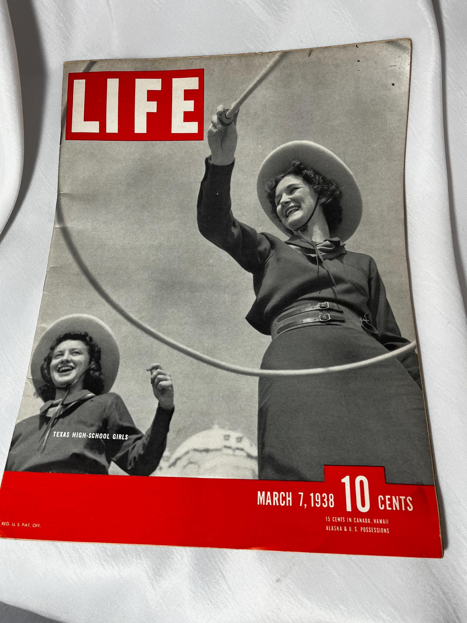 Life Magazine March 7, 1938 Texas High School Girls Cover, Vintage 1930s Magazine, Collectible Edition, Historical Memorabilia