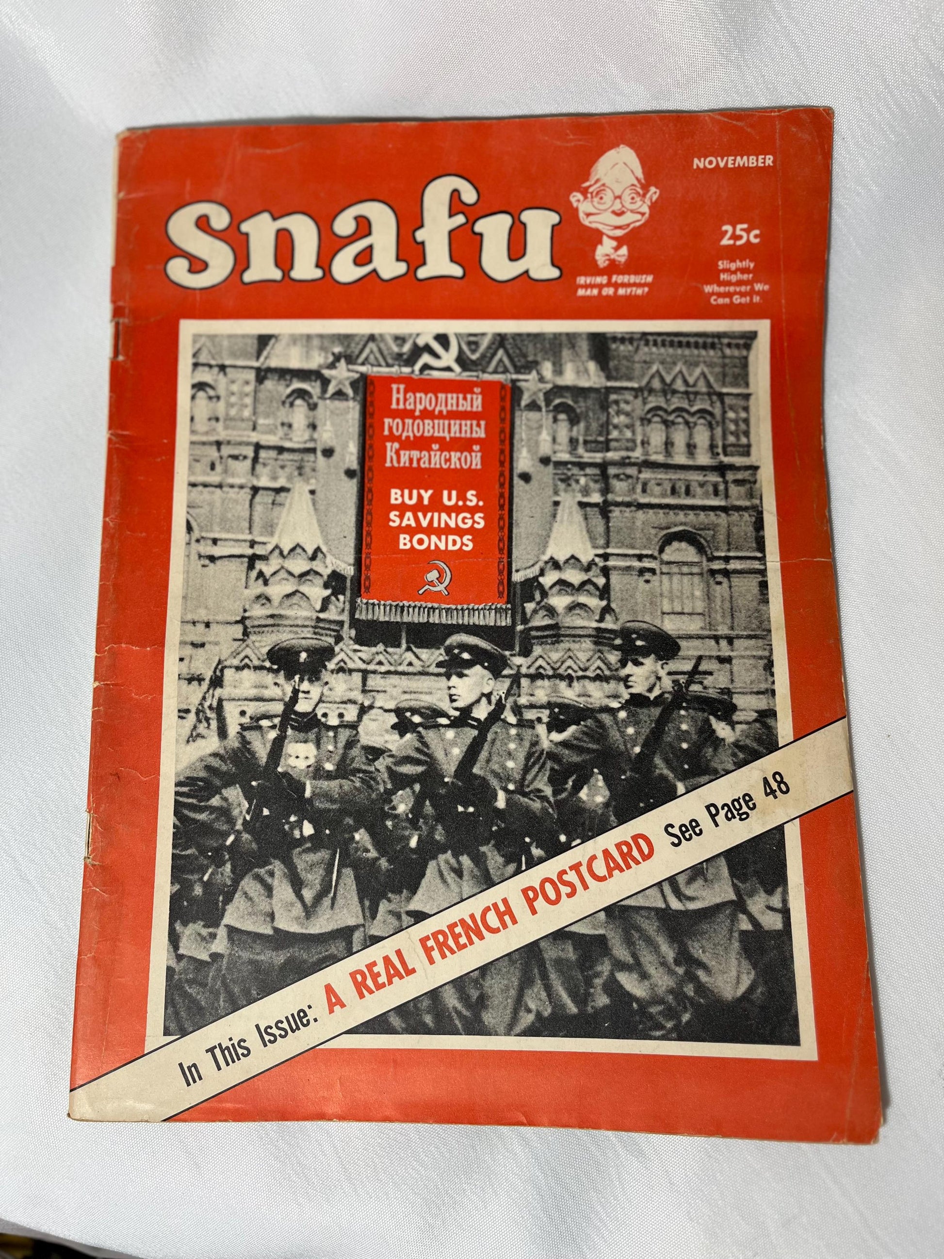 Vintage Stan Lee "Snafu" Humor Magazine November 1955, Satire Writing, Funny Collectible, Rare Find