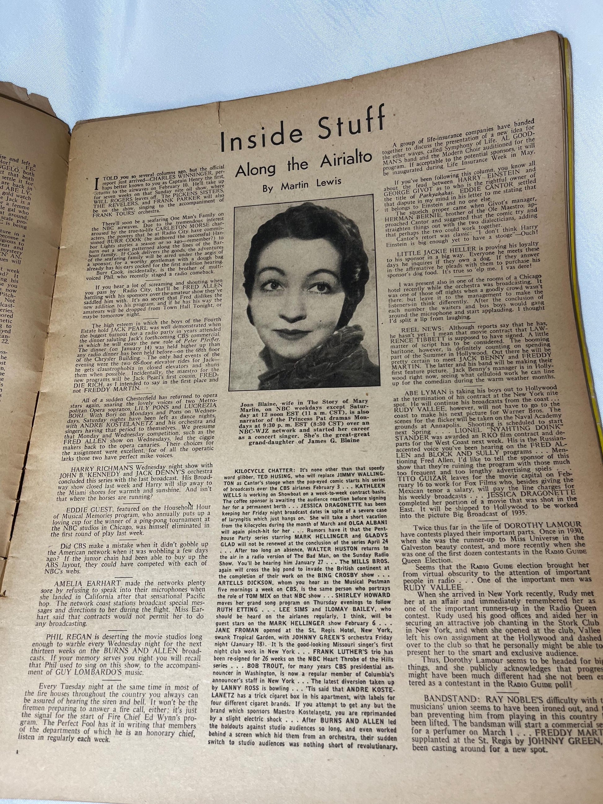 Vintage Radio Guide Feb. 1935 Mary Pickford, Golden Age of Radio, Depression Era Magazine