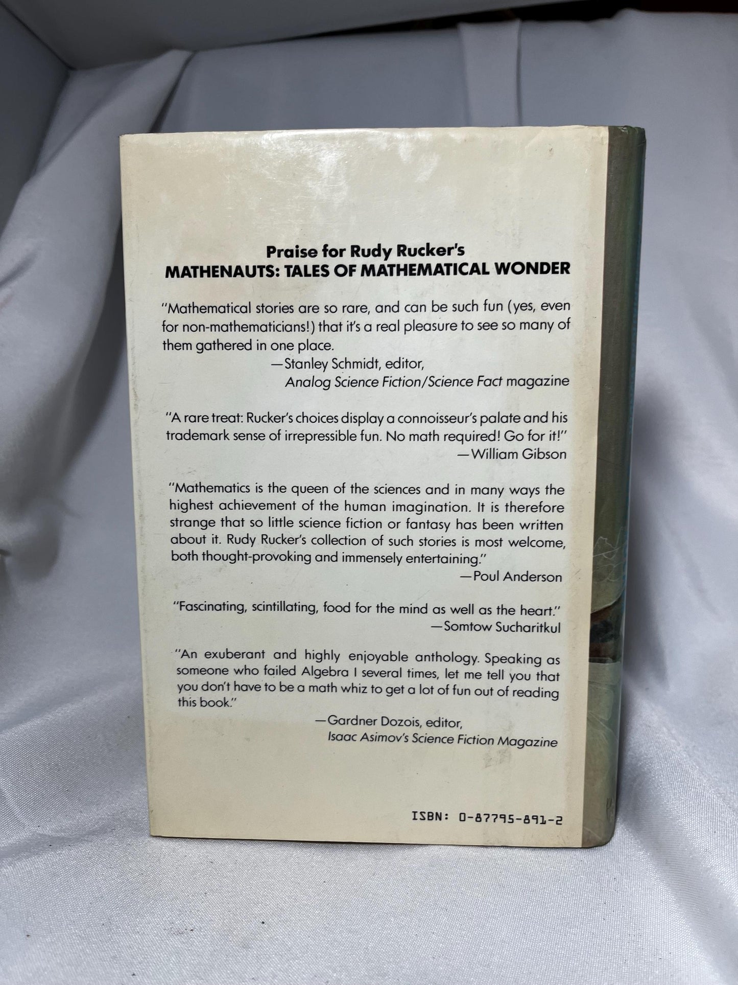 Mathenauts Short Story Collection Hardcover 1987, Isaac Asimov Greg Bear Douglas Hofstadter Science Fiction