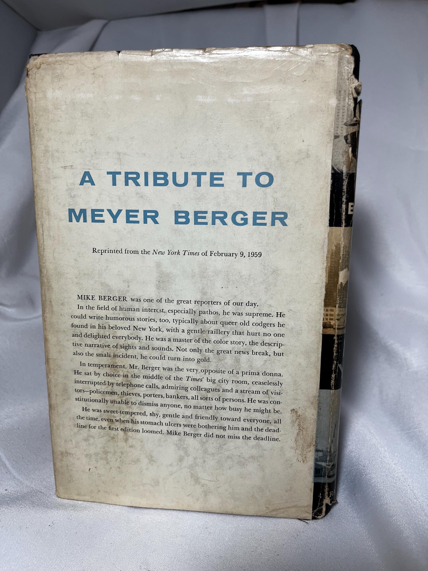 Meyer Berger's New York Hardcover First Edition - Reporter Memoir by New York Times Journalist - Vintage Book Gift