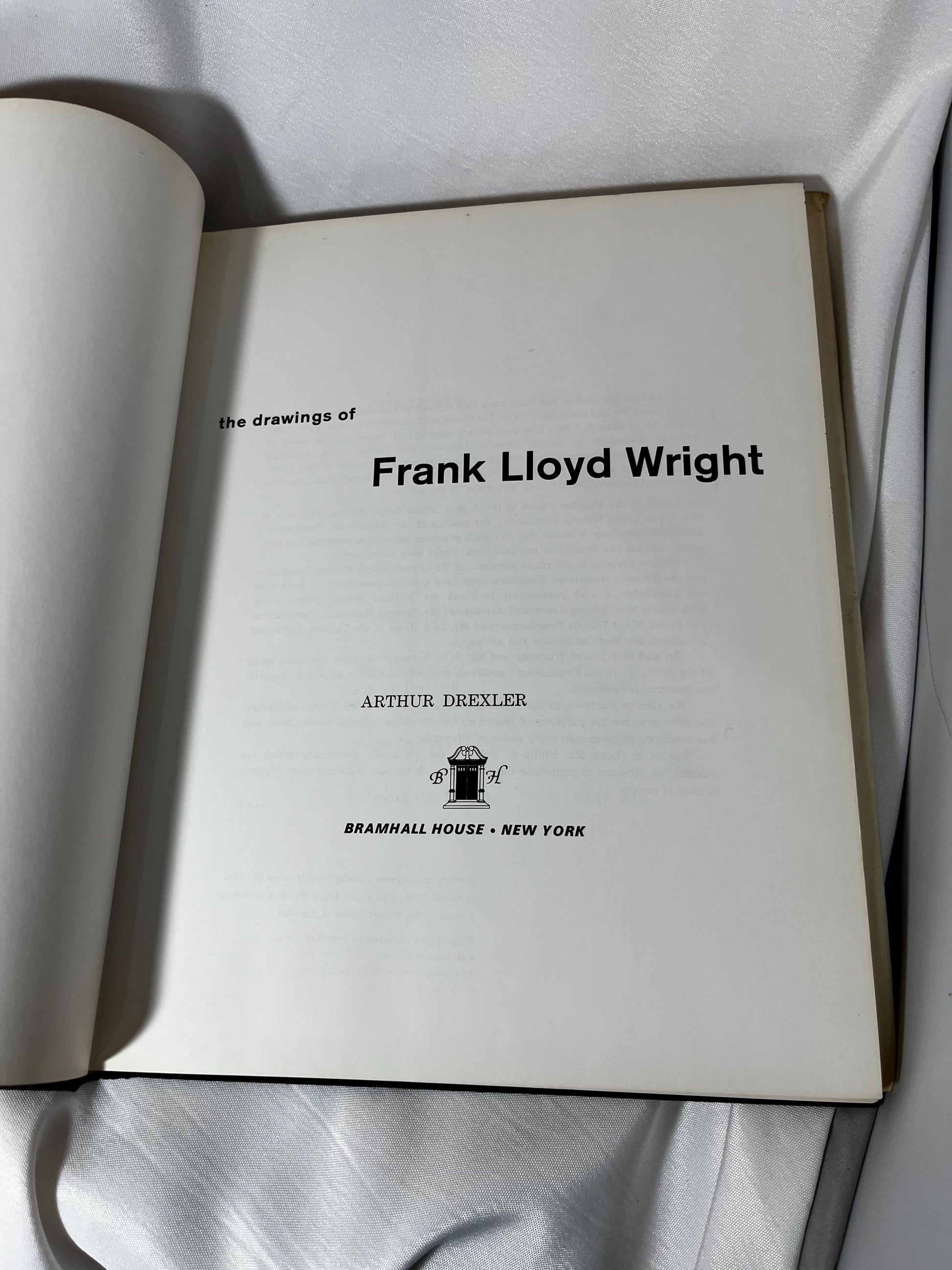 Vintage Frank Lloyd Wright Drawings Book 1962 Hardcover, Architectural Collection, Architecture Lover Gift, Rare Edition