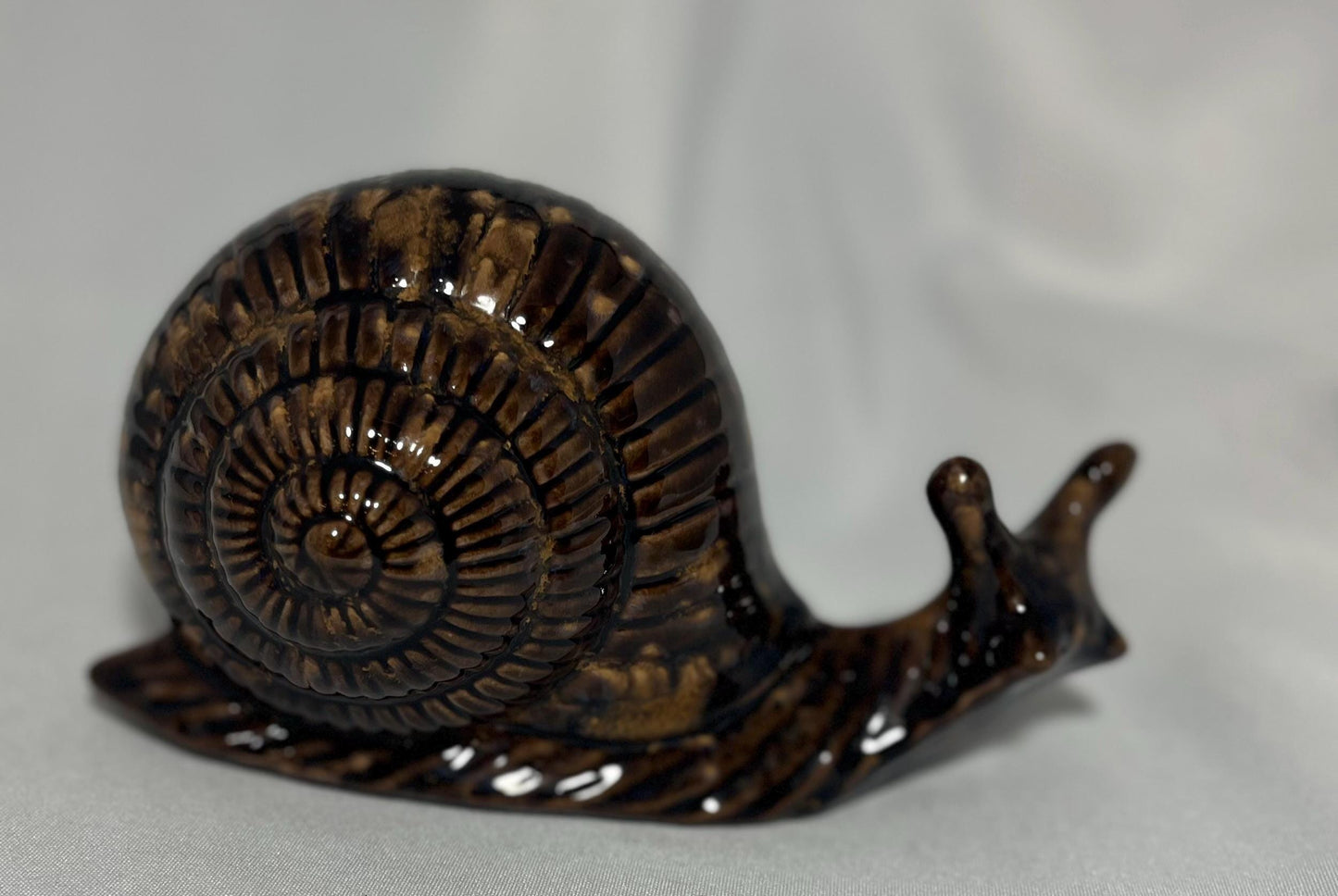 Retro Ceramic Snail Paperweight, Anne Schmidt Art, Animal Lover Gift, Desk Decoration, 1979