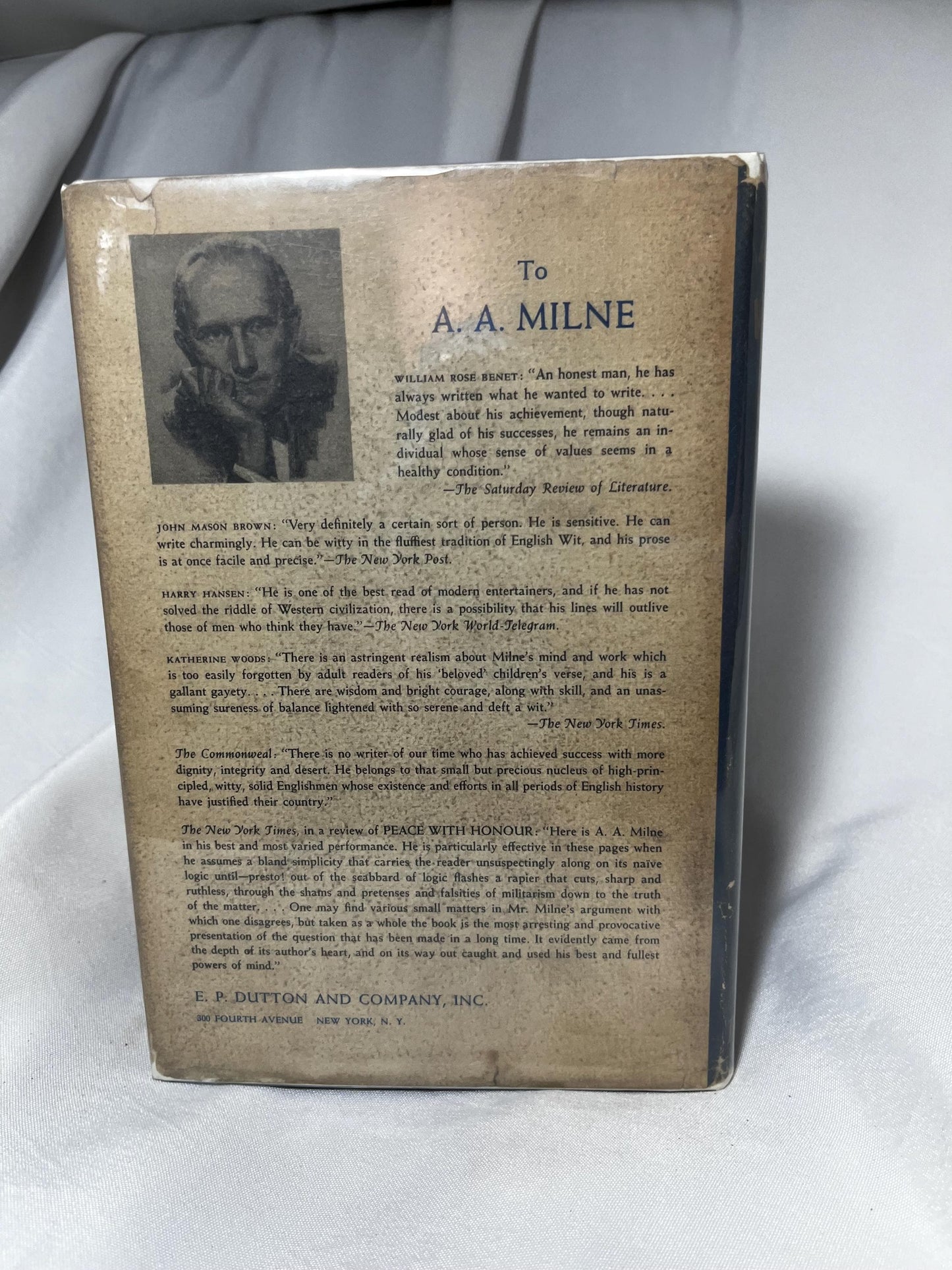 Vintage A.A. Milne Poems Book, "Behind the Lines", English Poems Hardcover, 1940 First Edition, Poetry Lover Gift