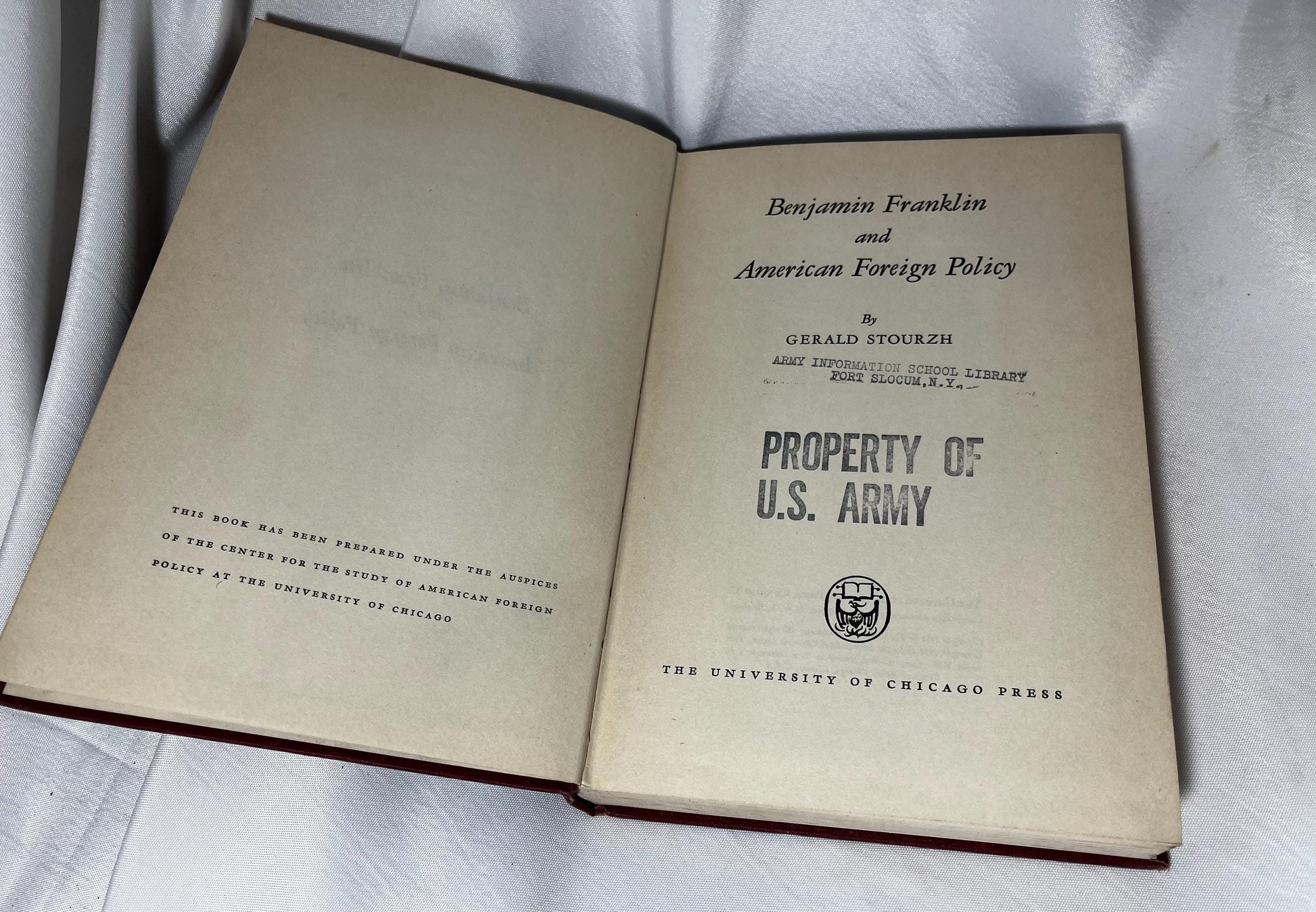 Vintage "Benjamin Franklin and American Foreign Policy” Biography Hardcover First Edition 1954