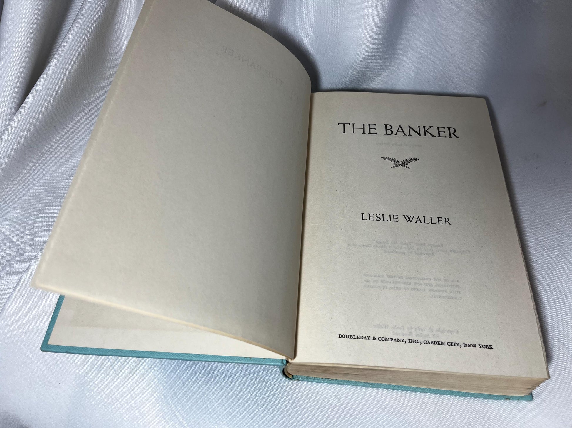 Vintage "The Banker" Hardcover Novel - Leslie Waller First Edition - Wall Street Finance 60s