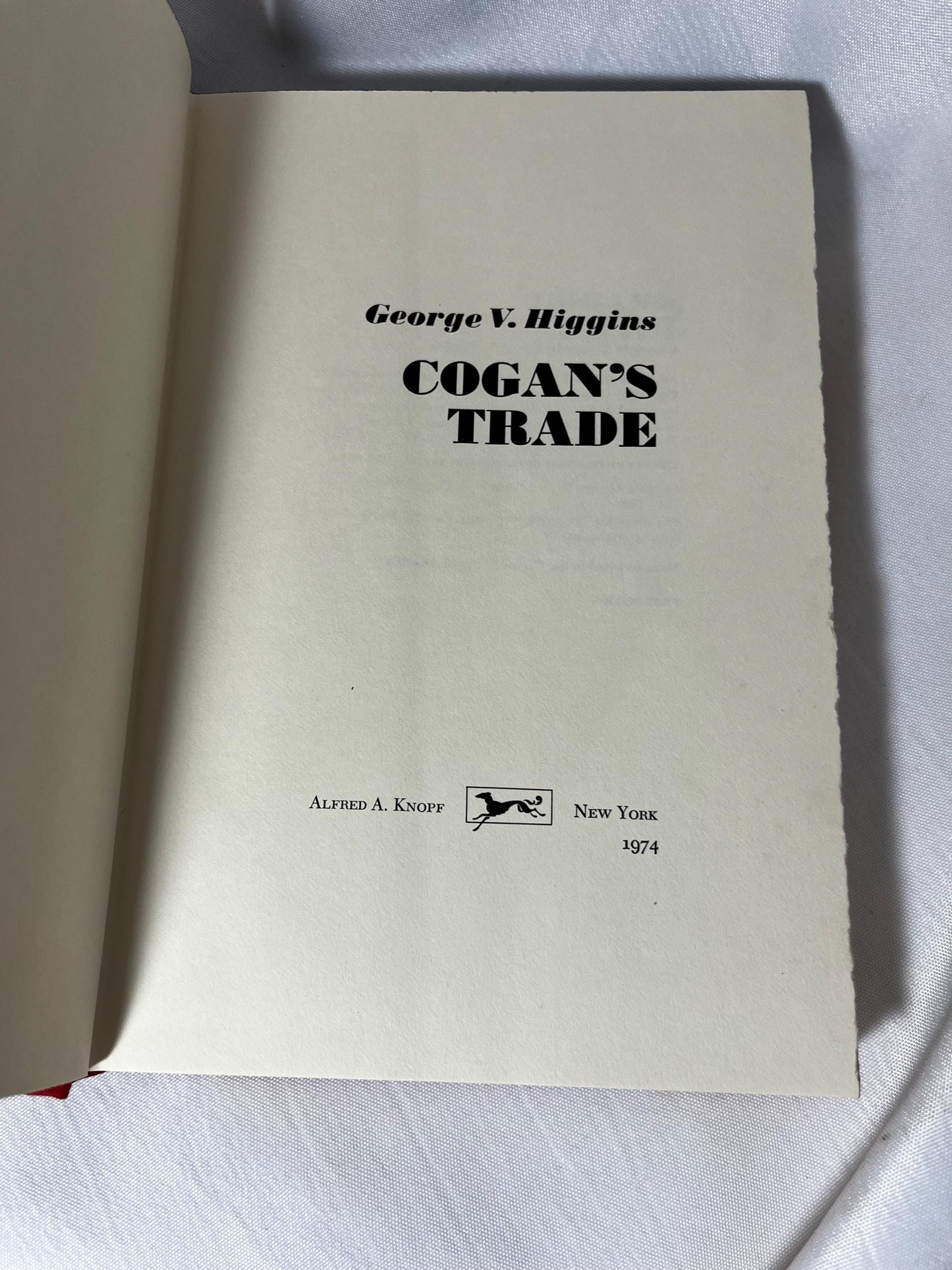 1974 First Edition "Cogan's Trade" by George V. Higgins - Crime Novel