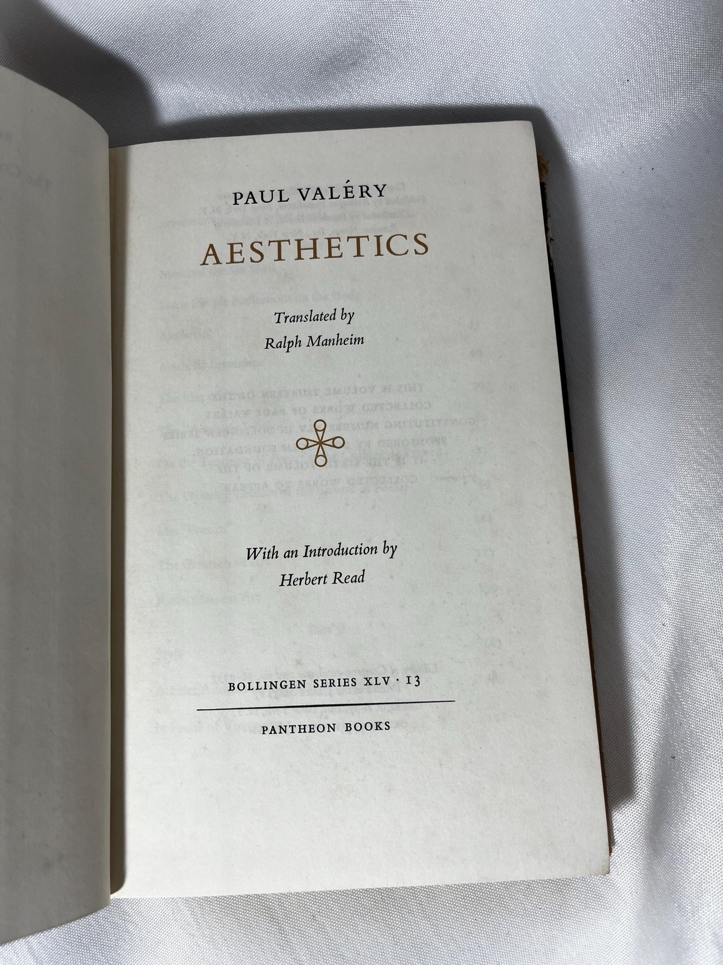 Paul Valéry "Aesthetics" 1964 Hardcover, Vintage Philosophy Book English Language