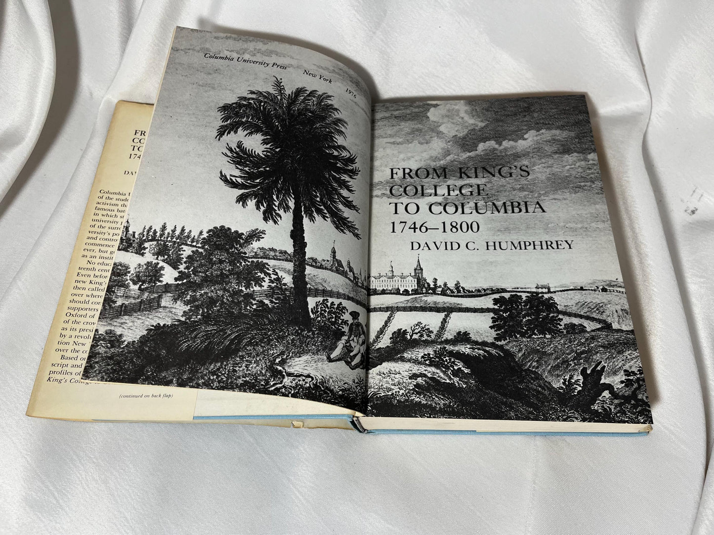 David C. Humphrey Columbia University History Hardcover Book 1976 First Edition