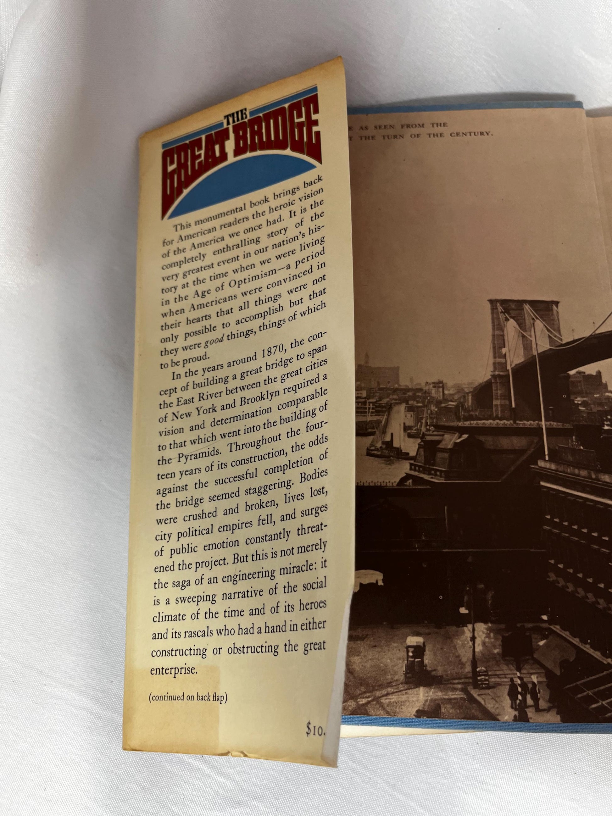 David McCullough Engineering Book, Brooklyn Bridge History, 1972 First Edition Hardcover