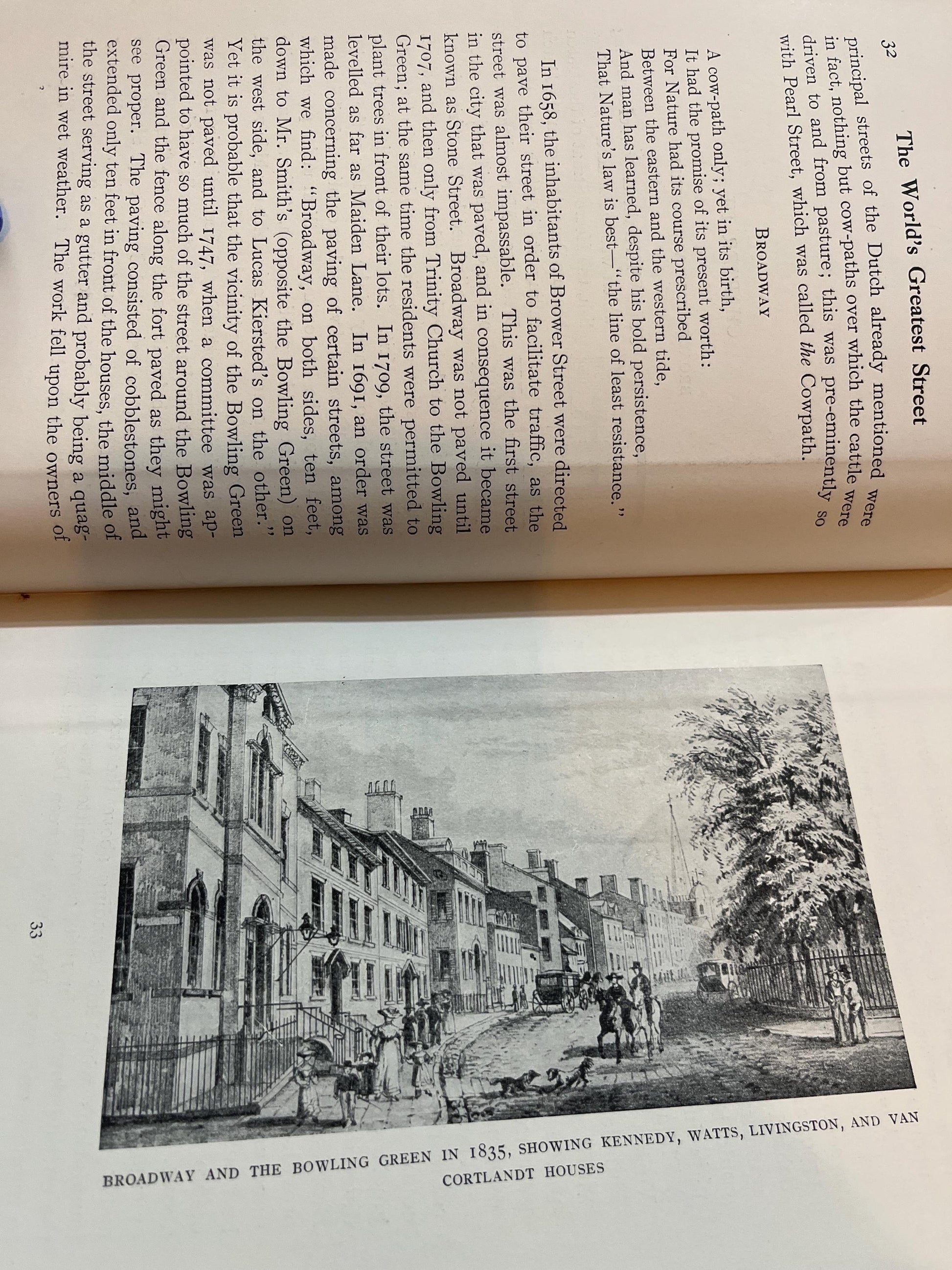 Vintage Hardcover Book "The Greatest Street in the World: Broadway" 1911