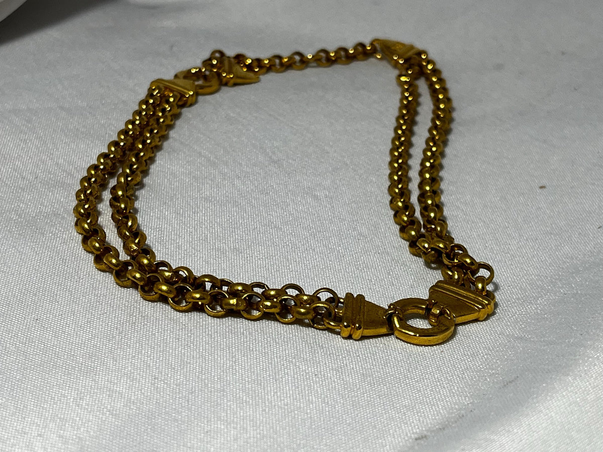 Vintage XCV Runway Liz Claiborne Gold Toned Chain Necklace, Elegant Statement Jewelry, Gift For Her