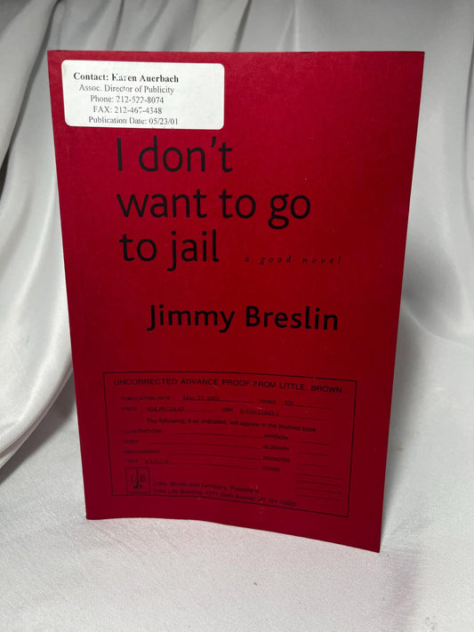 Vintage Crime Novel Jimmy Breslin, 2001 Advance Copy, Mystery Story Collector's Piece