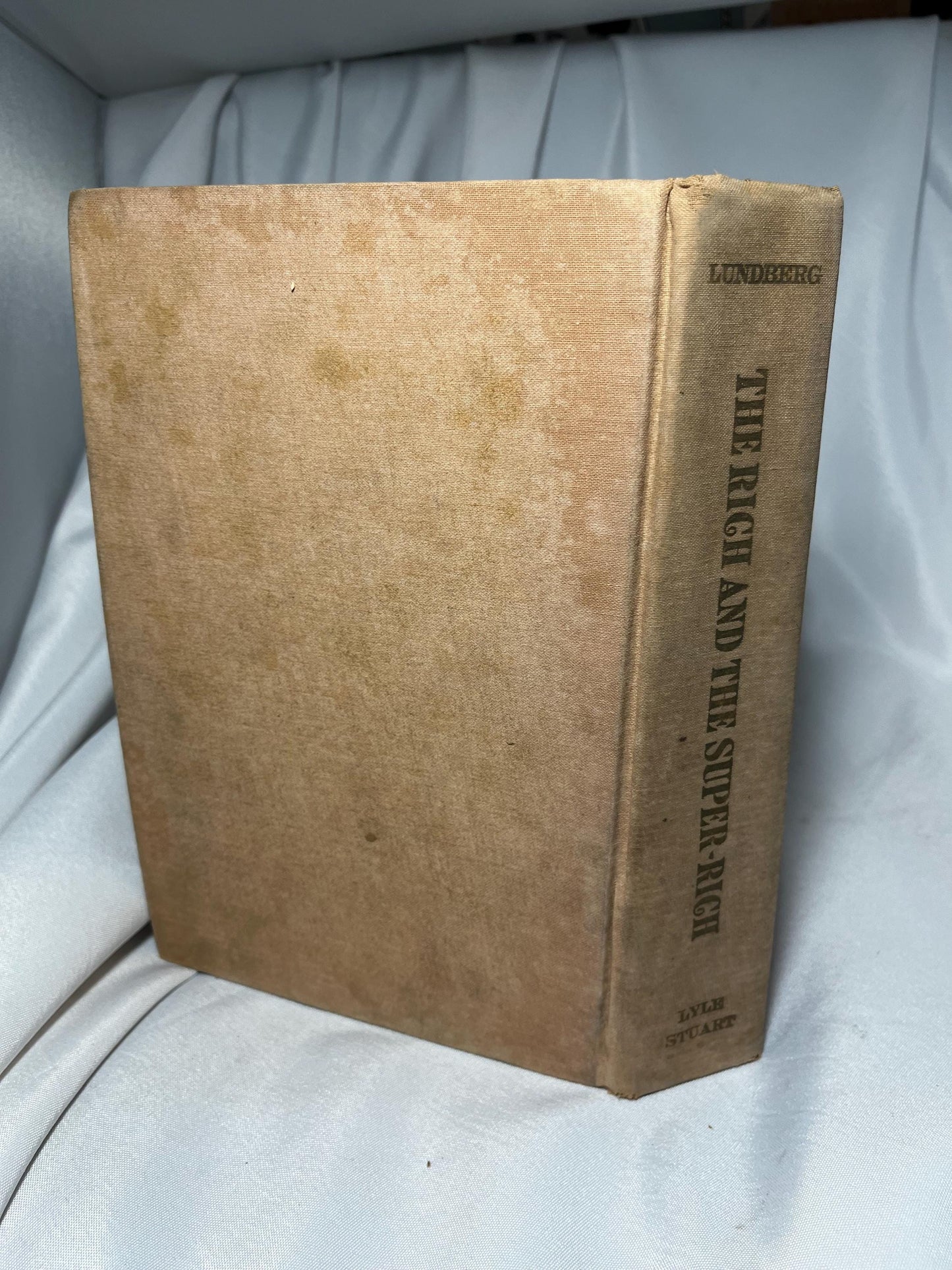 Vintage Ferdinand Lundberg Hardcover Book 1968 First Edition, Wealth History Study, Social Class Analysis