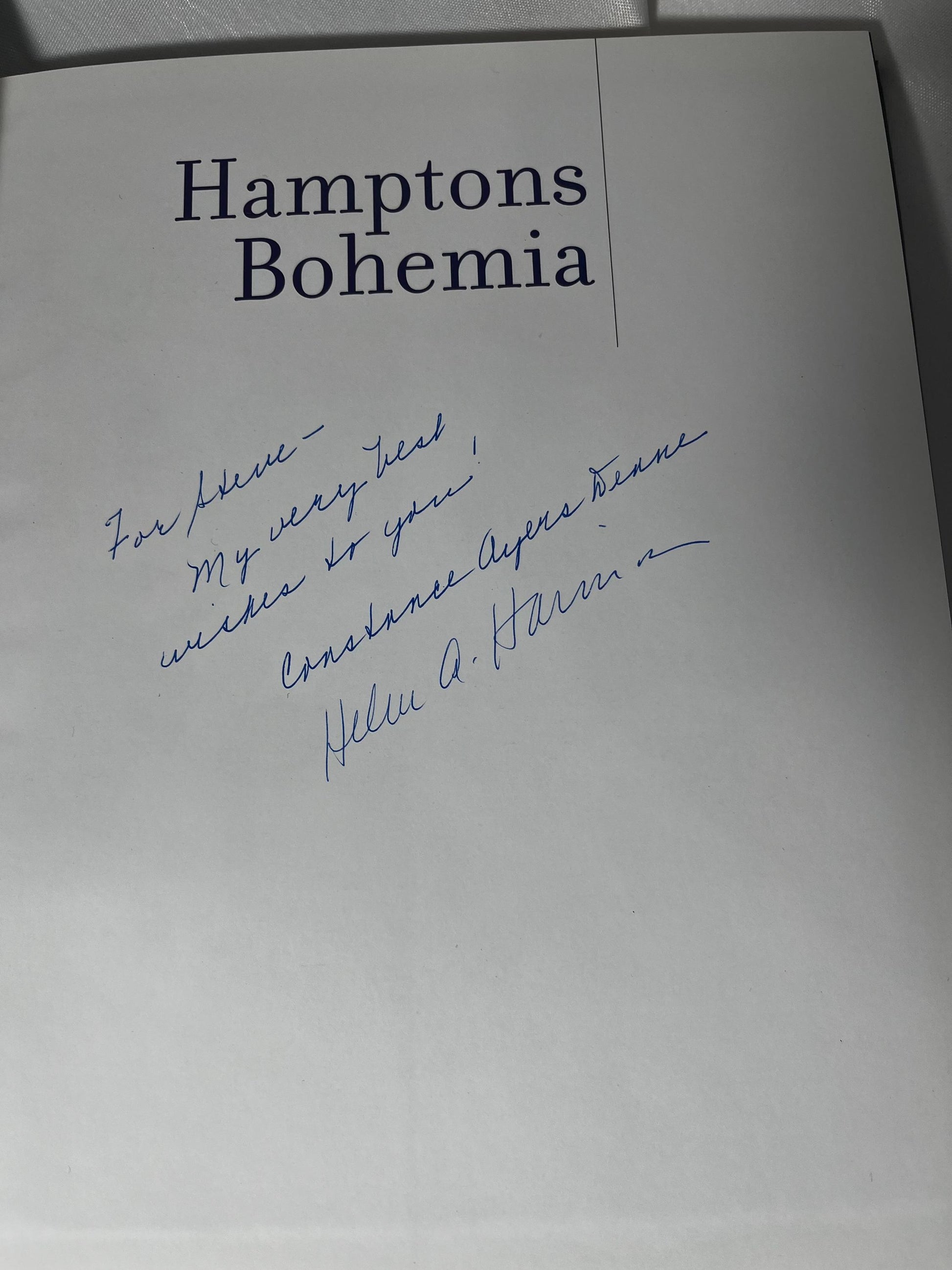 East End Long Island History Book, "Hamptons Bohemia" Signed First Edition Hardcover, Edward Albee Foreword