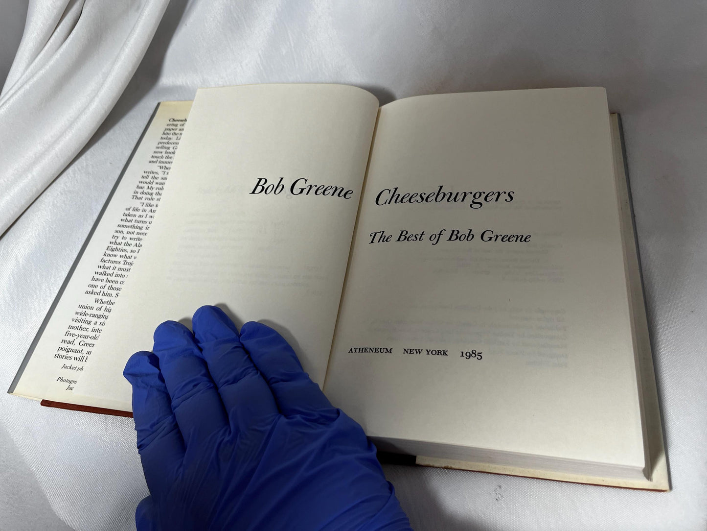 Cheeseburgers by Bob Greene - 1985 - First Edition, Chicago Tribune Columnist, Hardcover Book, Column Writing