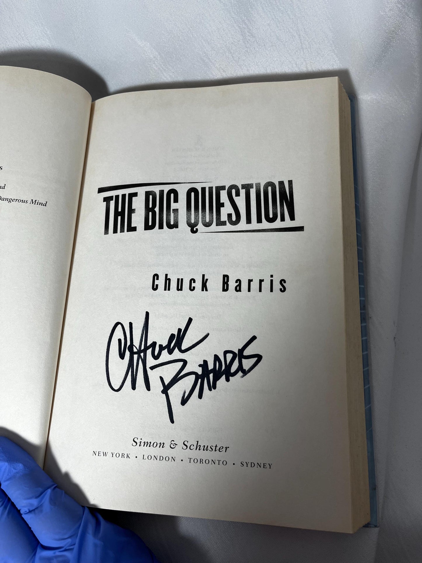 Chuck Barris "The Big Question" Signed Hardcover First Edition, 2007 Novel, Satirical Book, Collector's Item