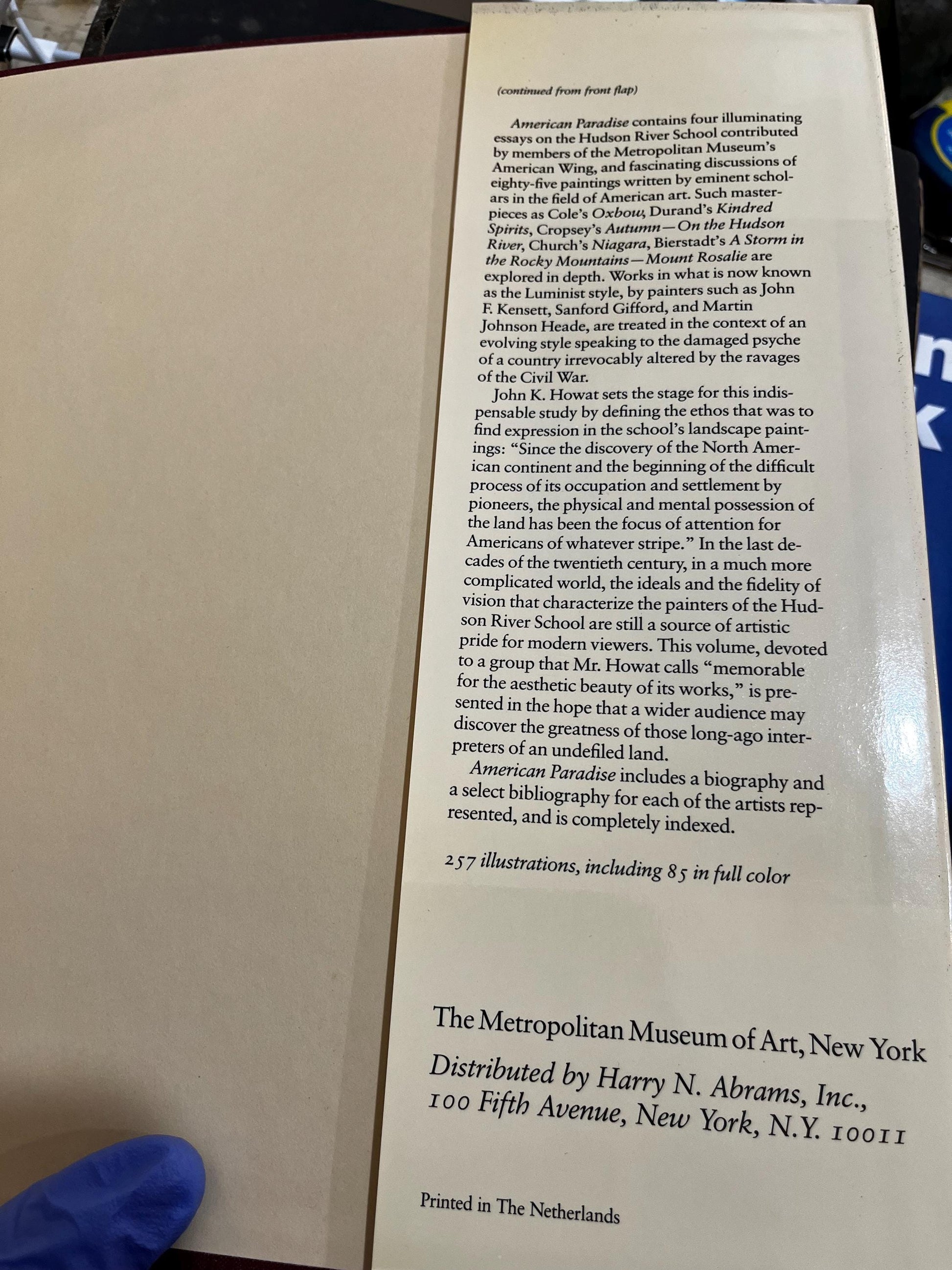 Hudson River School Book, 1987 Hardcover First Edition, Museum of Modern Art Essays, 19th Century, Landscape Paintings