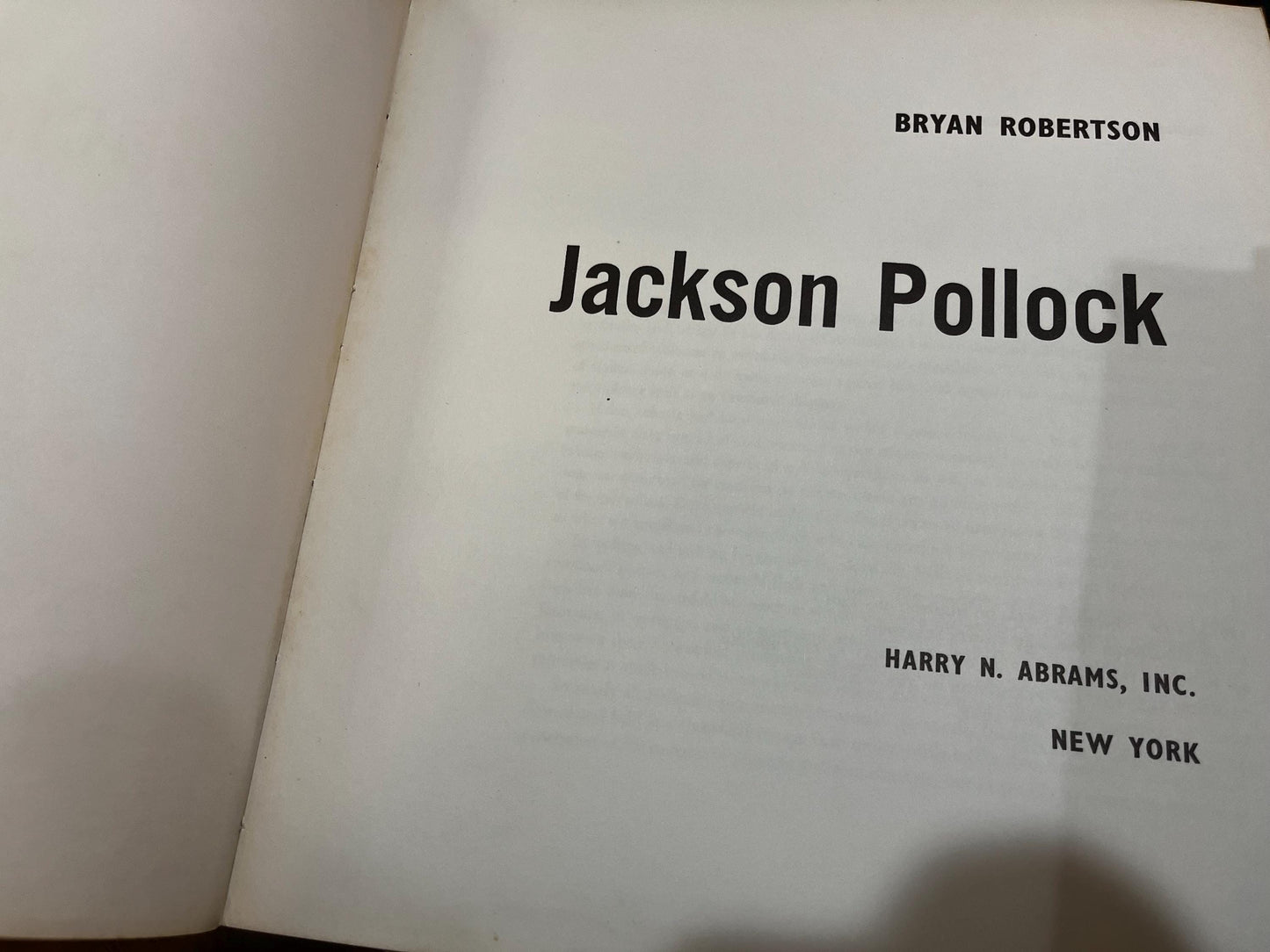 1960 Rare Hardcover Painting Book "Jackson Pollock" by Bryan Robertson - First Edition