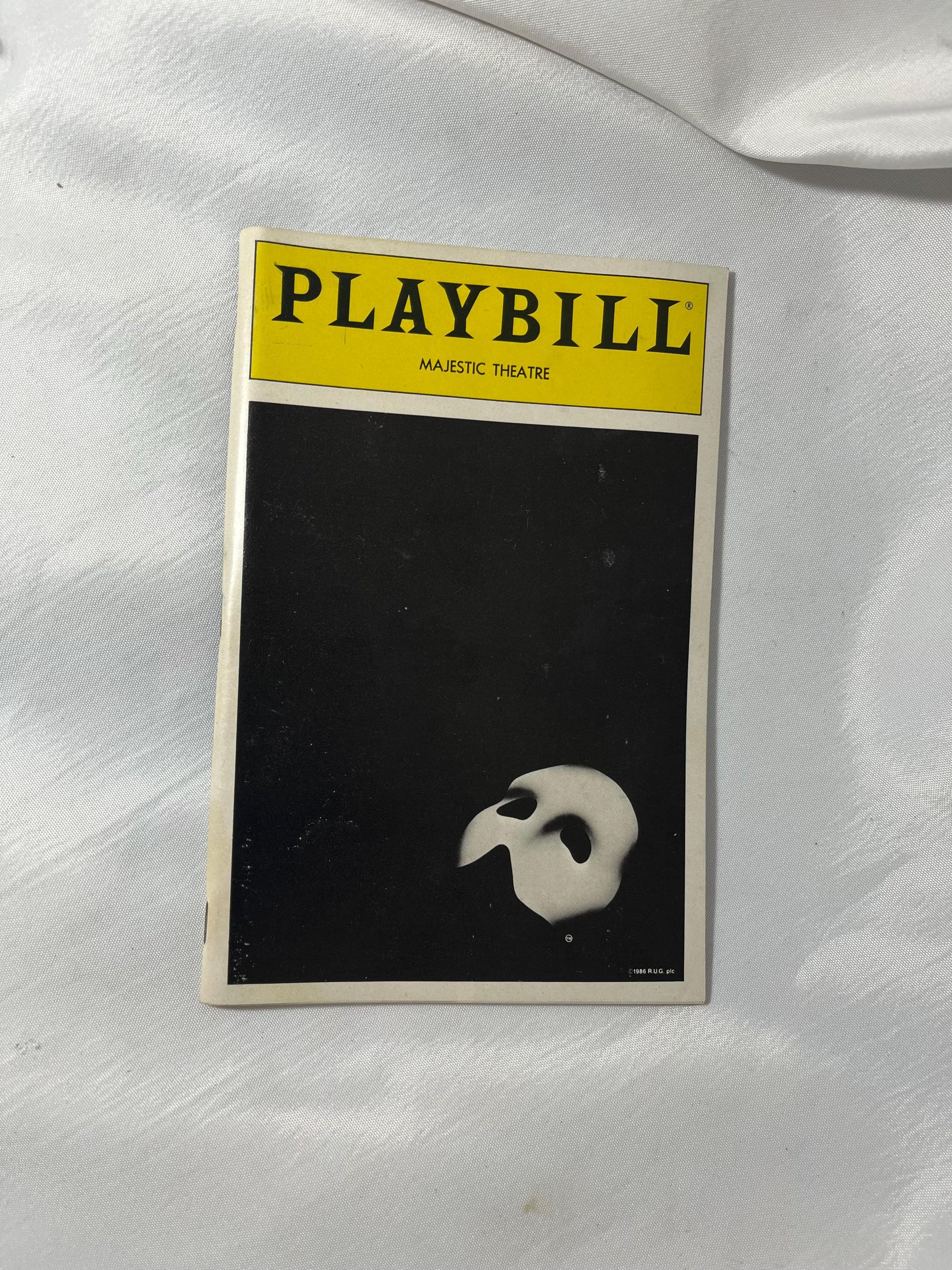 The Phantom of the Opera Playbill & Ticket Stub Set, 1988 Original Broadway Cast, Souvenir Collectible