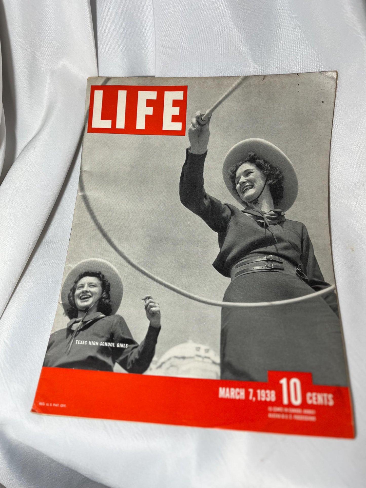 Life Magazine March 7, 1938 Texas High School Girls Cover, Vintage 1930s Magazine, Collectible Edition, Historical Memorabilia