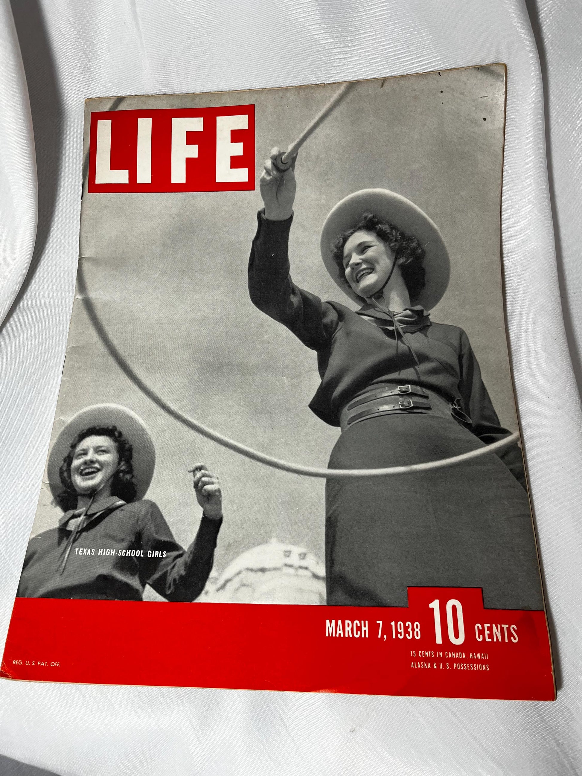 Life Magazine March 7, 1938 Texas High School Girls Cover, Vintage 1930s Magazine, Collectible Edition, Historical Memorabilia