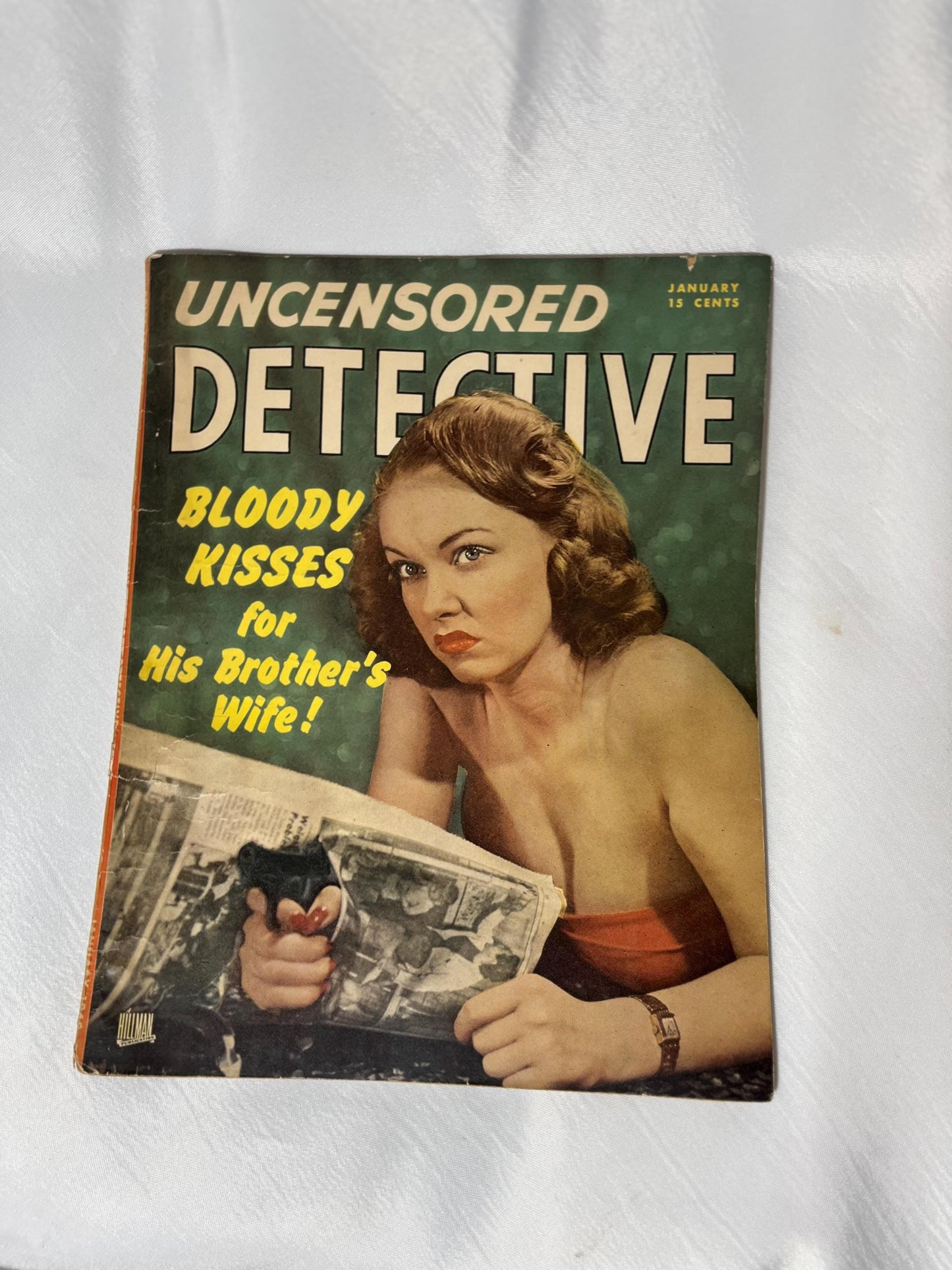 Uncensored Detective Magazine January 1949, Crime Story Collection, Detective Stories, Vintage Crime Magazine, True Crime Stories