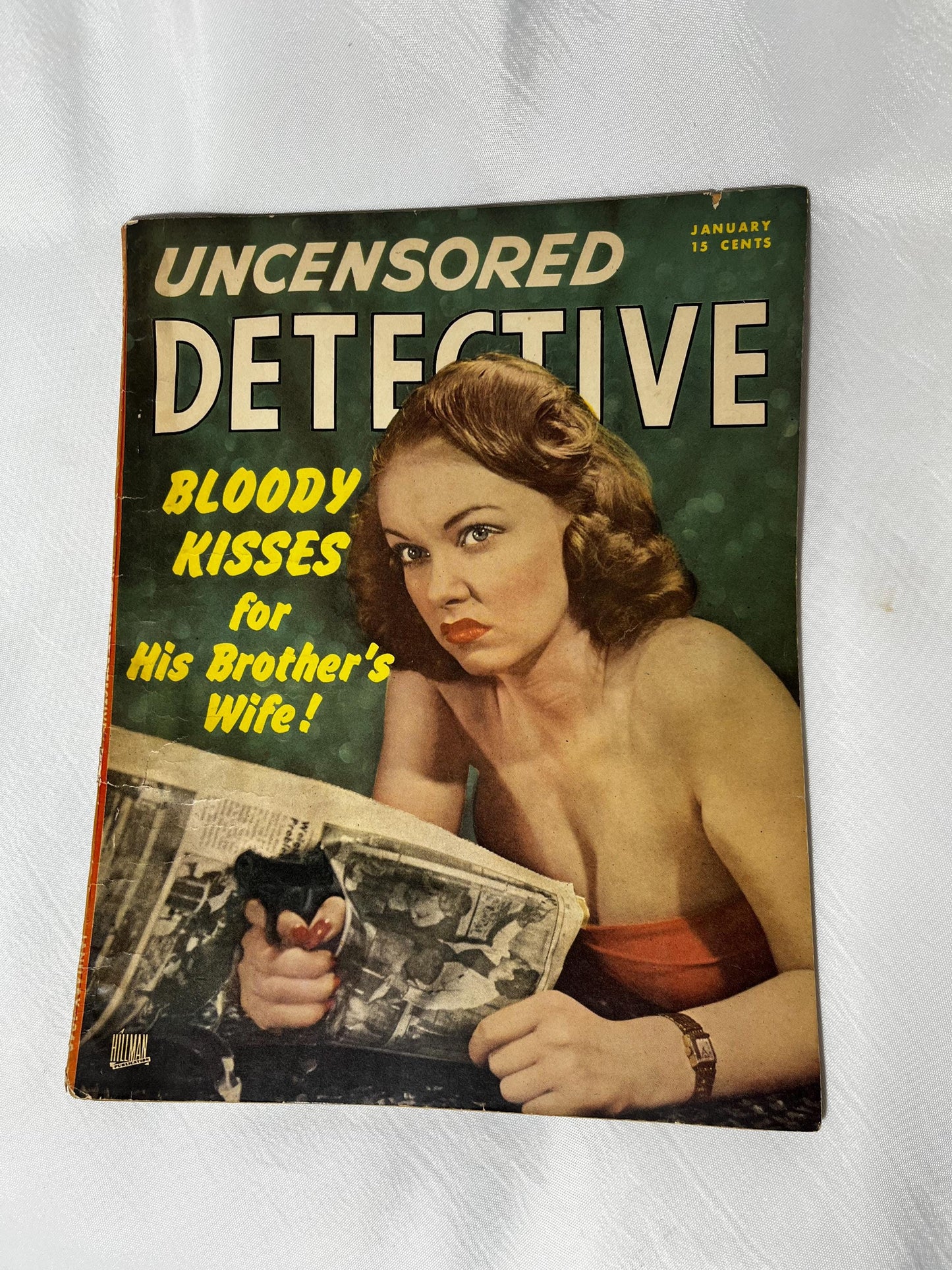 Uncensored Detective Magazine January 1949, Crime Story Collection, Detective Stories, Vintage Crime Magazine, True Crime Stories