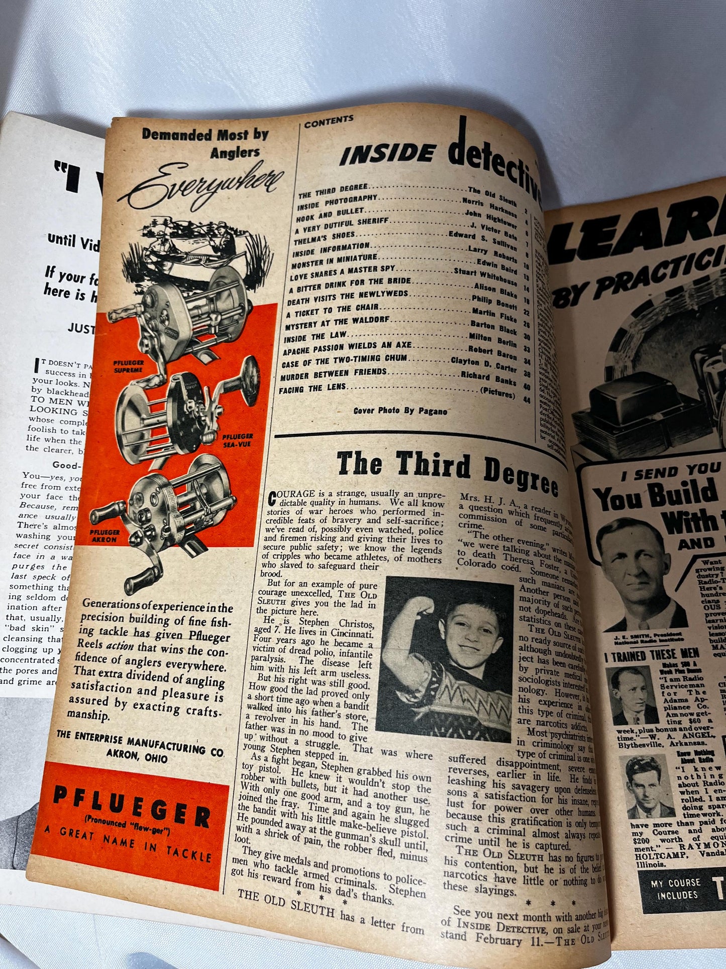 Rare Inside Detective Magazine Feb 1949, Crime Detective Stories, Vintage Pulp Fiction