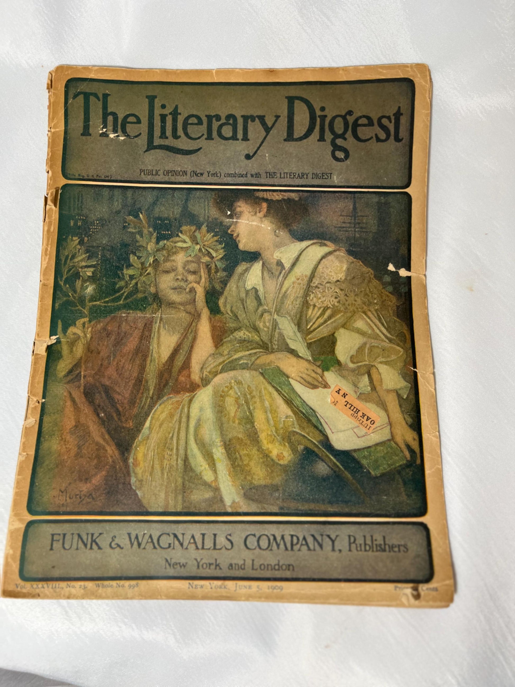 Vintage Literary Digest Magazine 1909, Antique Reading Material, Collectible Magazine, Historical Ephemera