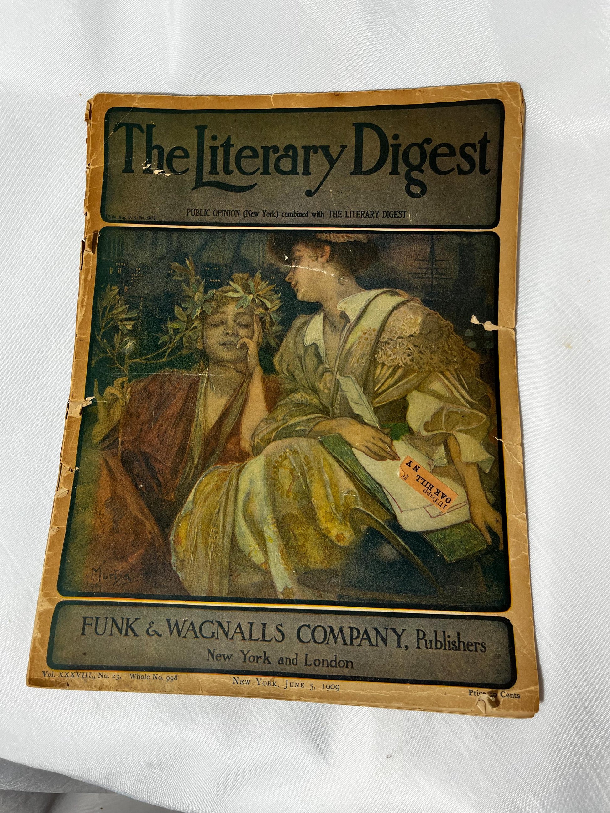 Vintage Literary Digest Magazine 1909, Antique Reading Material, Collectible Magazine, Historical Ephemera