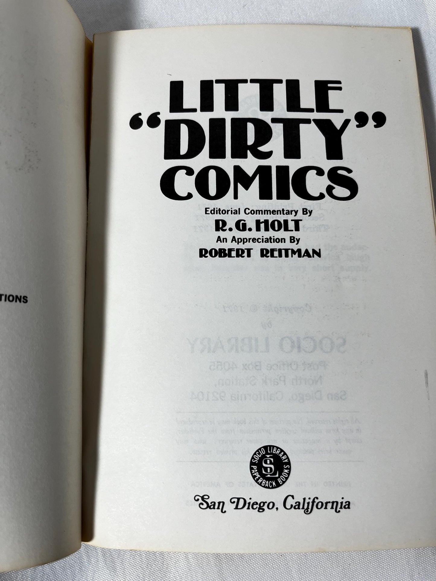 Vintage 'Little Dirty Comics' Editorial Commentary 1971 Paperback, Campy Comics Appreciation