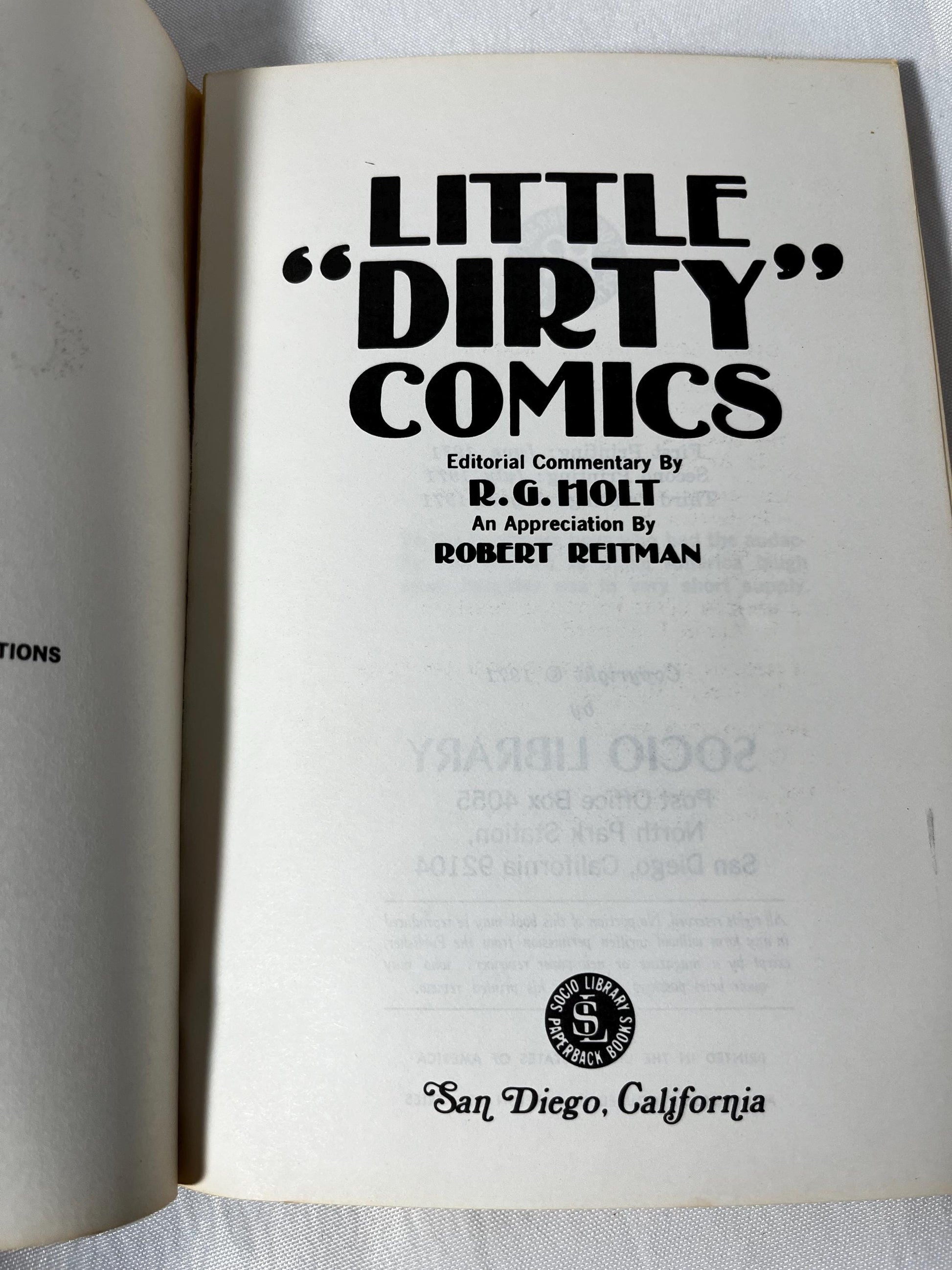 Vintage 'Little Dirty Comics' Editorial Commentary 1971 Paperback, Campy Comics Appreciation