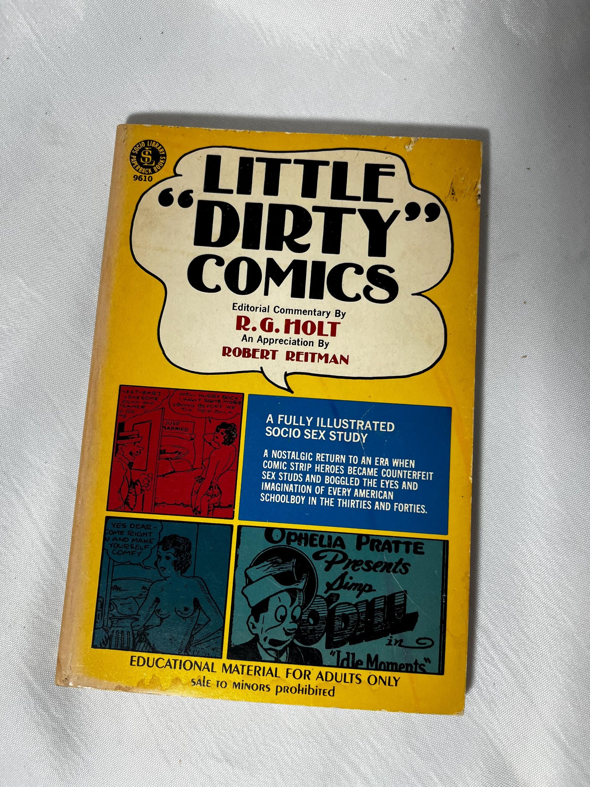 Vintage 'Little Dirty Comics' Editorial Commentary 1971 Paperback, Campy Comics Appreciation