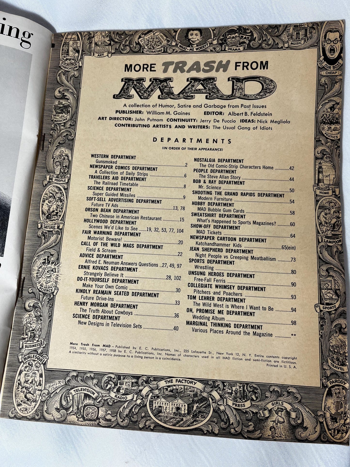 More Trash from "Mad" Magazine 1959 Satire Humor Writing Book, Classic Comedy Gift