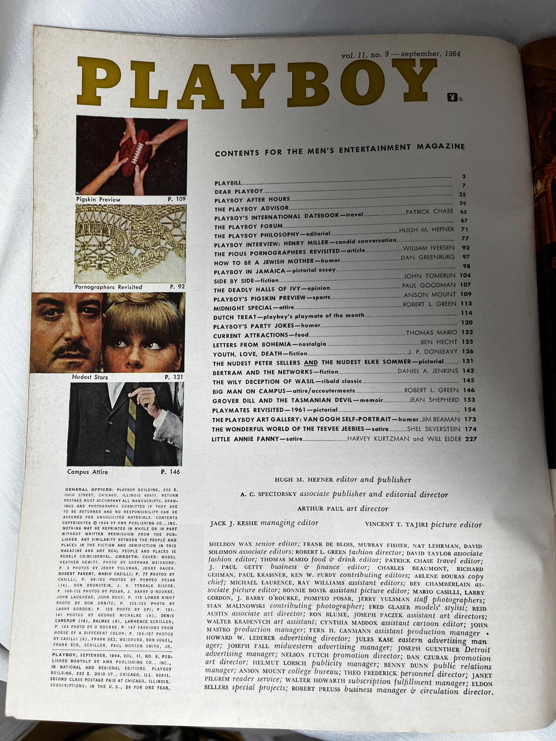 Playboy September 1964 Astrid Schulz Cover, Vintage Magazine, 60s Glamour, Retro Pin-up, Collectible