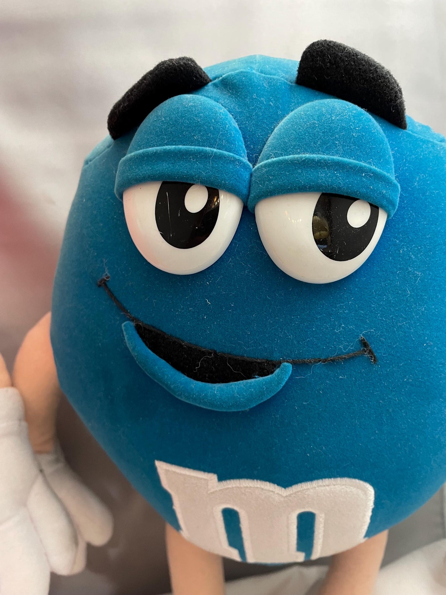 Mars M & M smiling chocolate candy plush. Set of 2 Red candy/ Blue candy.