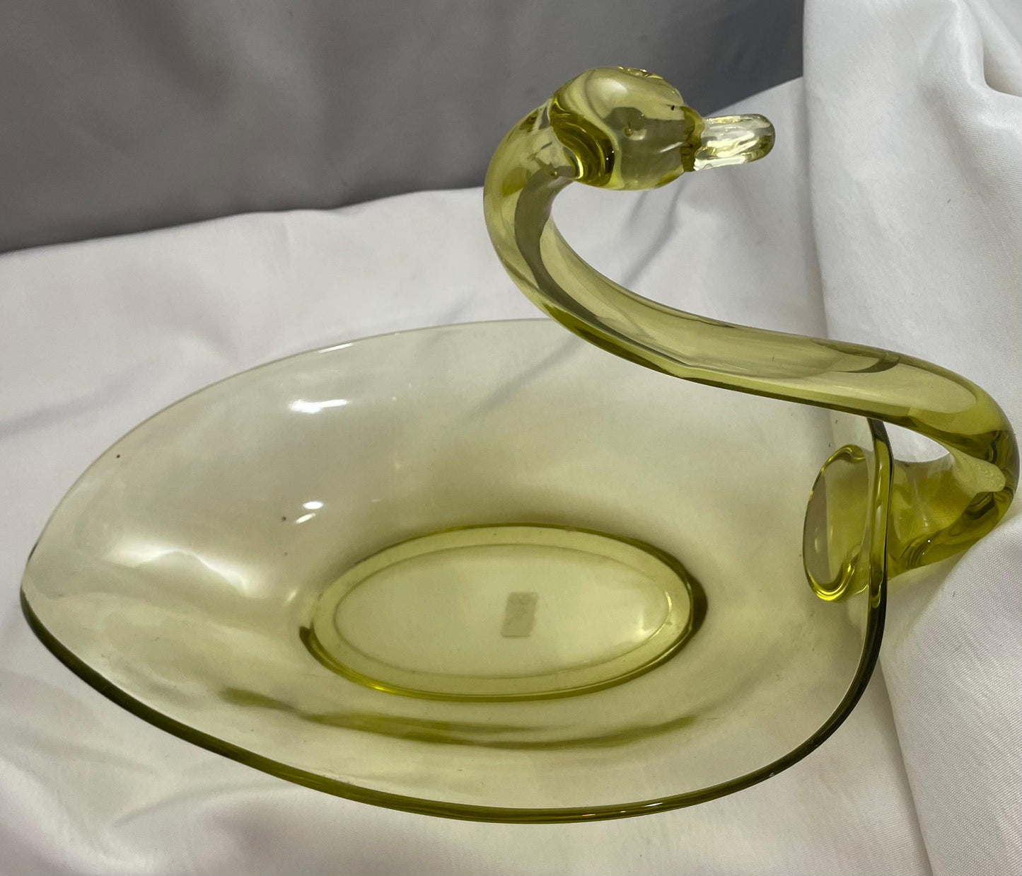 Rare Vintage Duncan Miller Mid Century Yellow Art glass.