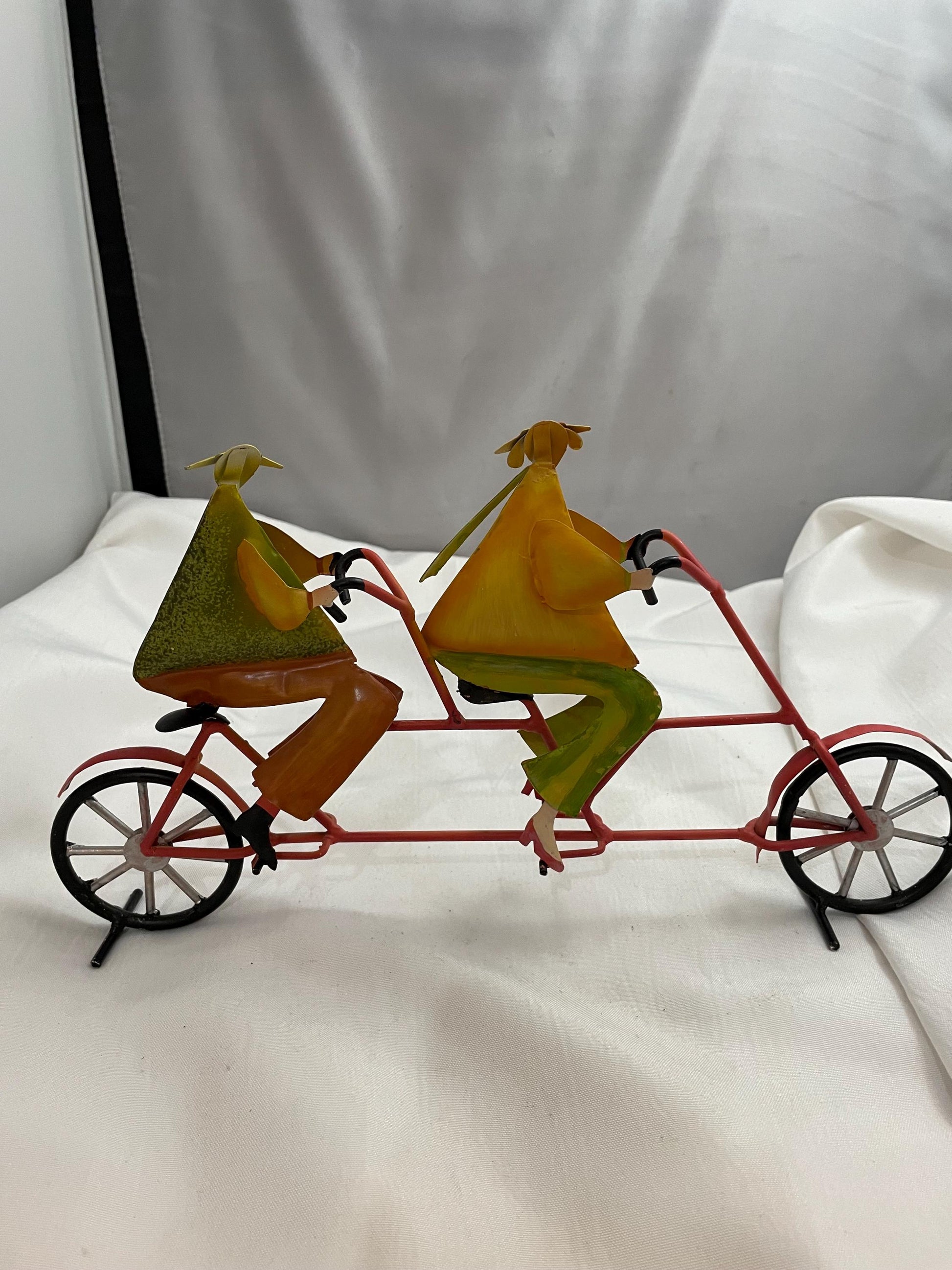 Beautiful day for a ride for Two. sculpted hand painted metal figurine.