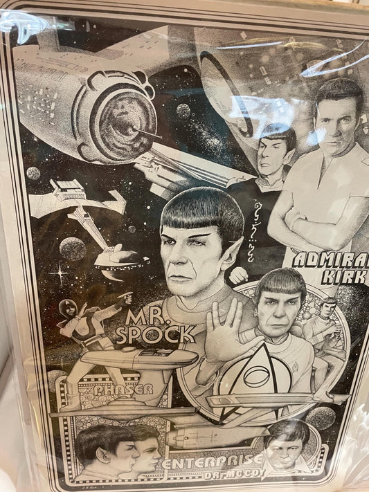 Vintage 1979 Star Trek Paramount poster board . 14x 19.8